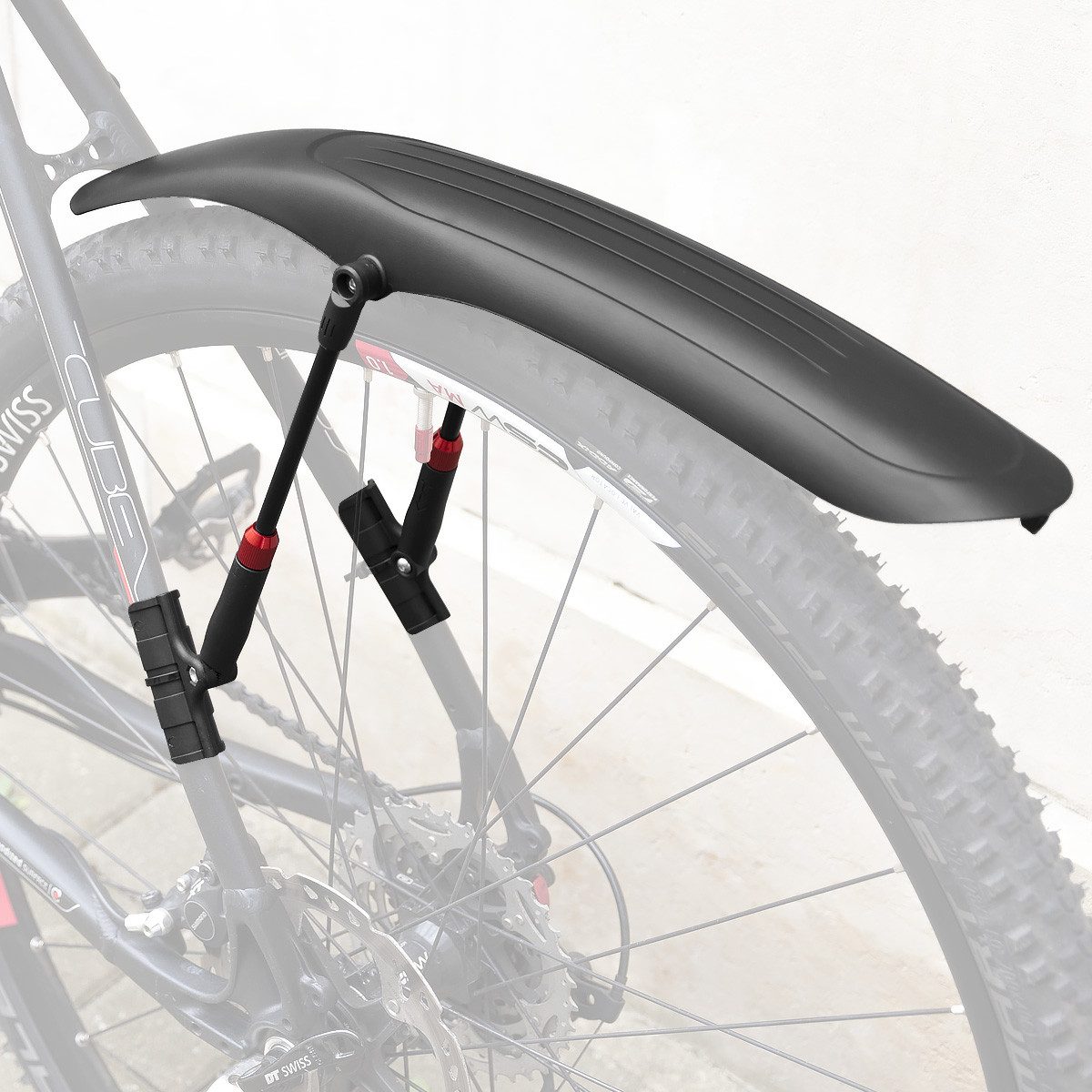 MidGard Schutzblech Fahrrad für Hinten, Vorne Spritzschutz für E-Bike MTB Mudguard Fender (1 St), für 24-29 Zoll Fahrräder mit Kabelbinder
