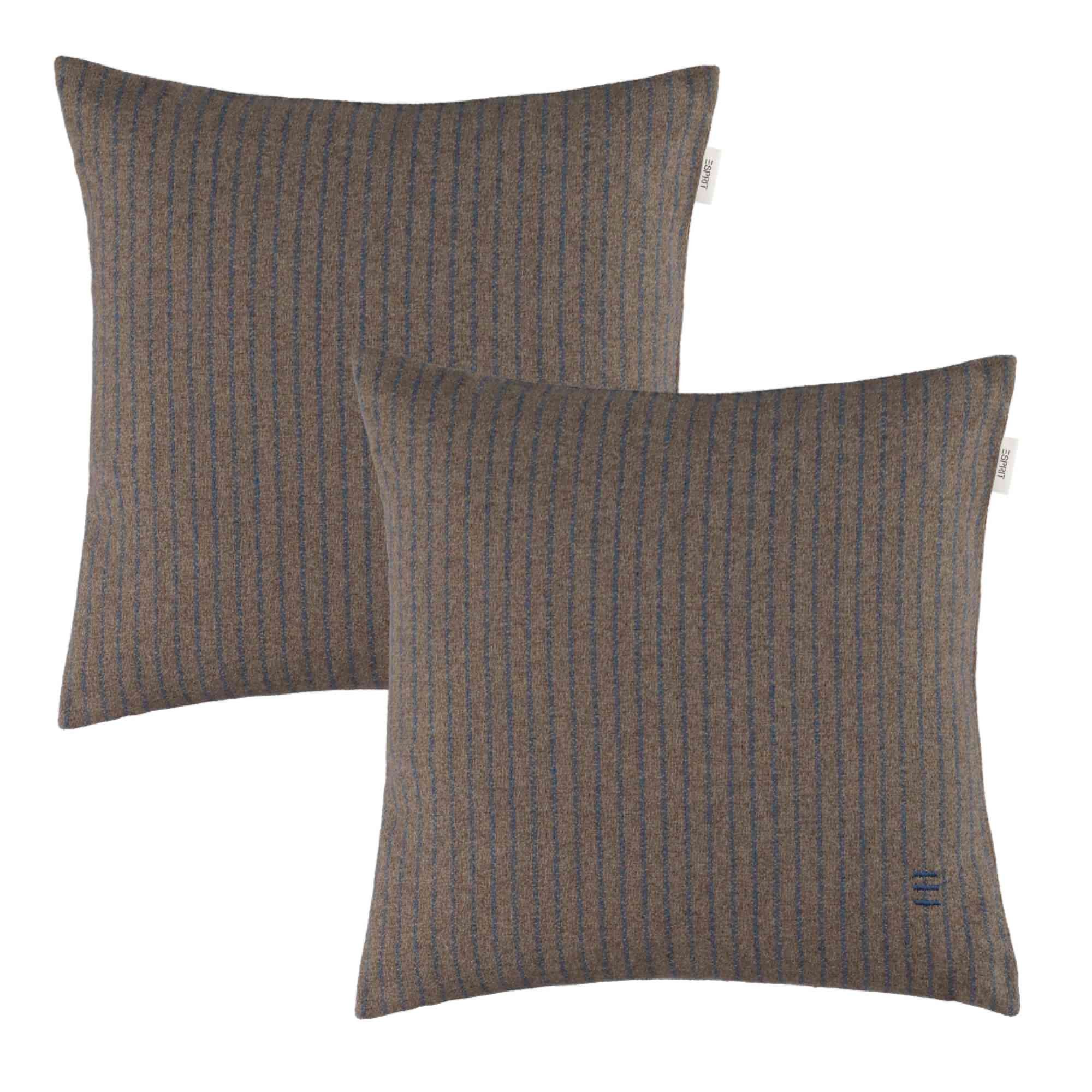 Esprit Подушкиhülle FUN STRIPE-2 Zierkissenhülle, (2 Stück), 38 x 38 cm - 2er Set in Braun