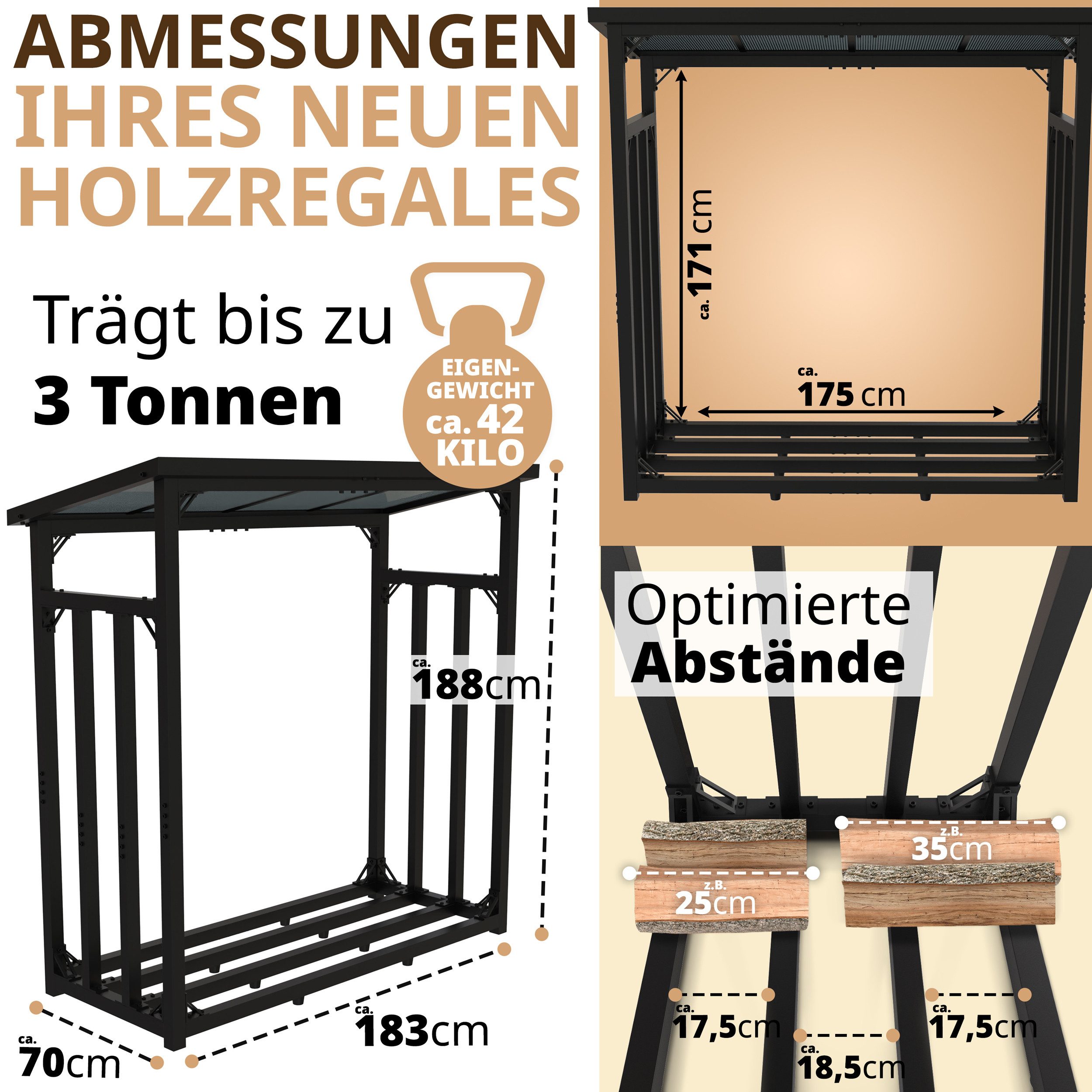 LAWA Living and Lifestyle Kaminholzregal außen günstig online kaufen