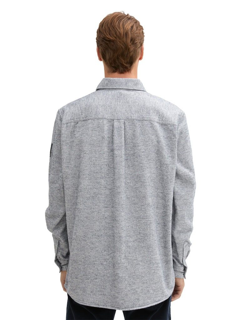 TOM TAILOR Flanellhemd comfort grindle shirt offwhite grindle herringbone