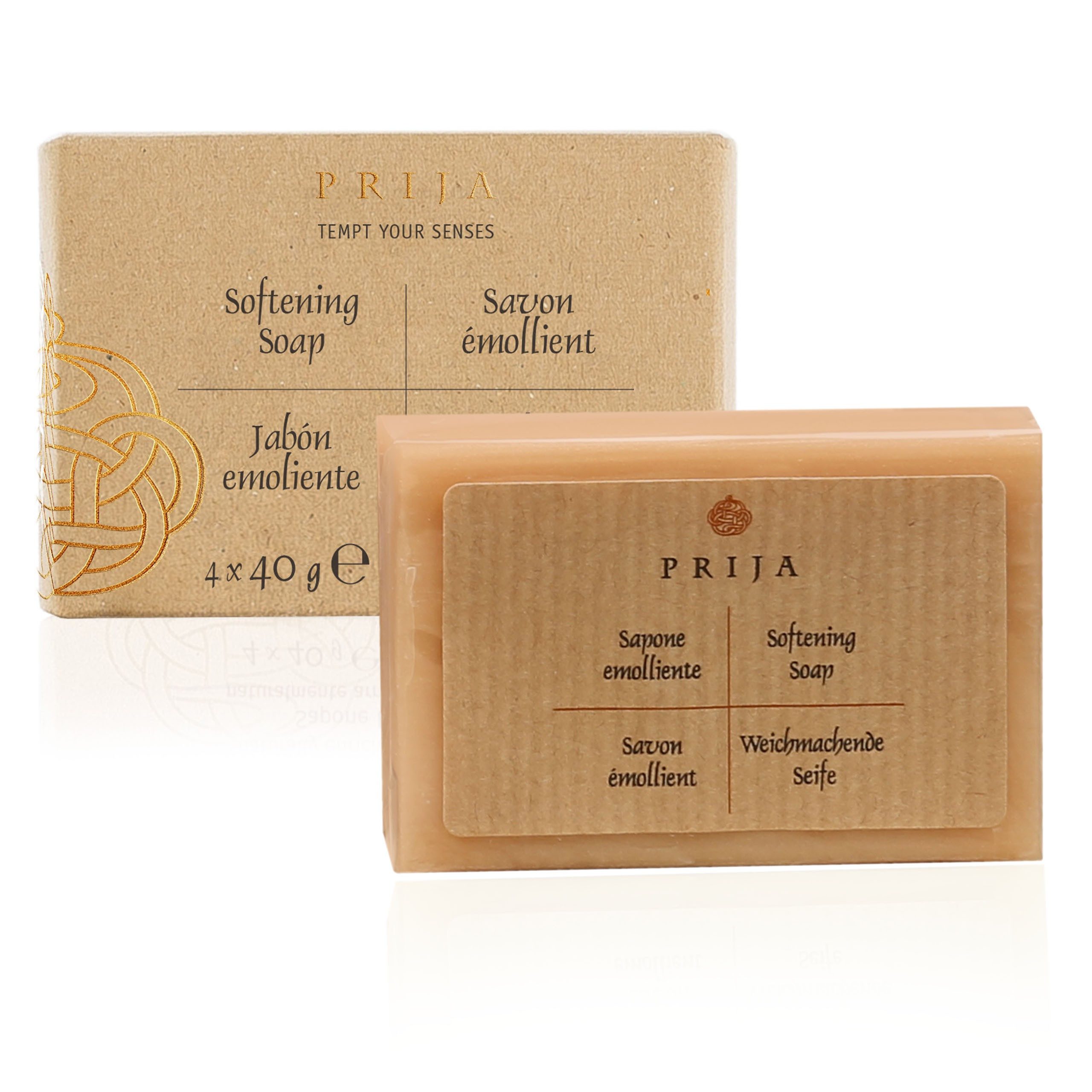 PRIJA Handseife PRIJA pflanzliche Feuchtigkeitsseifen in einer Geschenkbox 4x40g, 4-tlg.