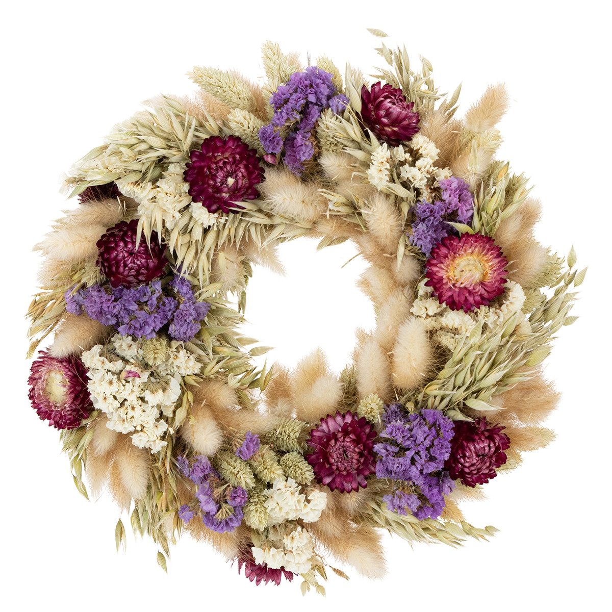 Trockenblume Handgefertigter Trockenblumenkranz Tischdeko Hochzeit und, Viana, Höhe 7 cm