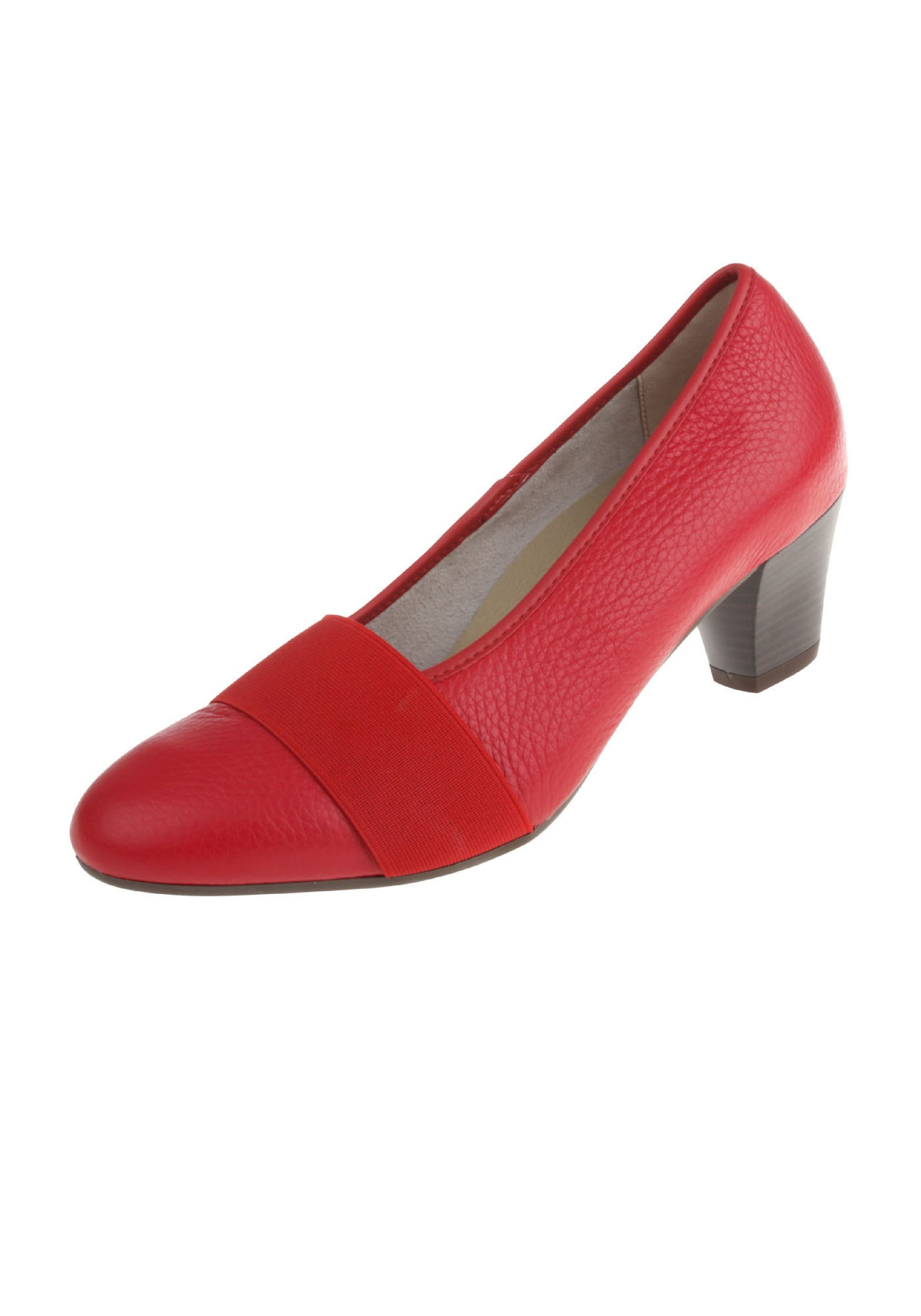 Natural Feet Janine Pumps aus echtem Hirschleder rot