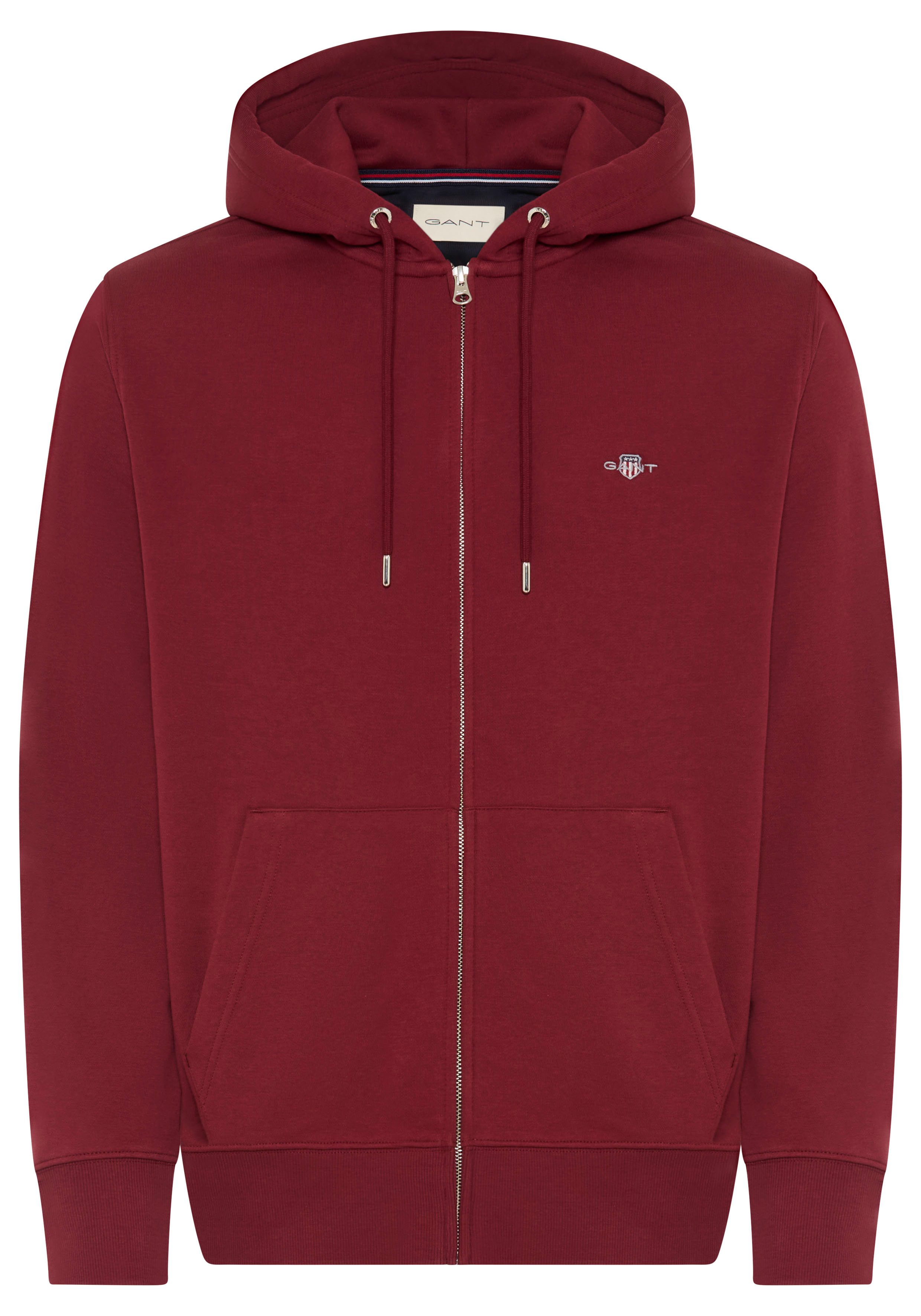 Gant Kapuzensweatjacke REG SHIELD FULL ZIP HOODIE mit Logostickerei auf der günstig online kaufen