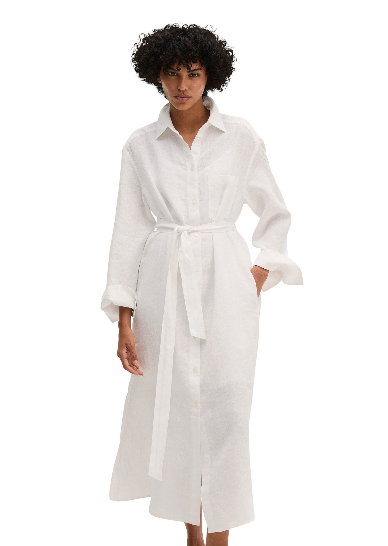 Marc O'Polo Hemdblusenkleid mit Taillenbindeband