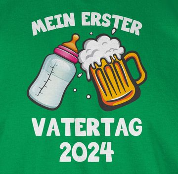 Shirtracer T-Shirt Mein erster Vatertag Bier und Milchflasche, Vater von Mädchen Vatertag Geschenk für Papa