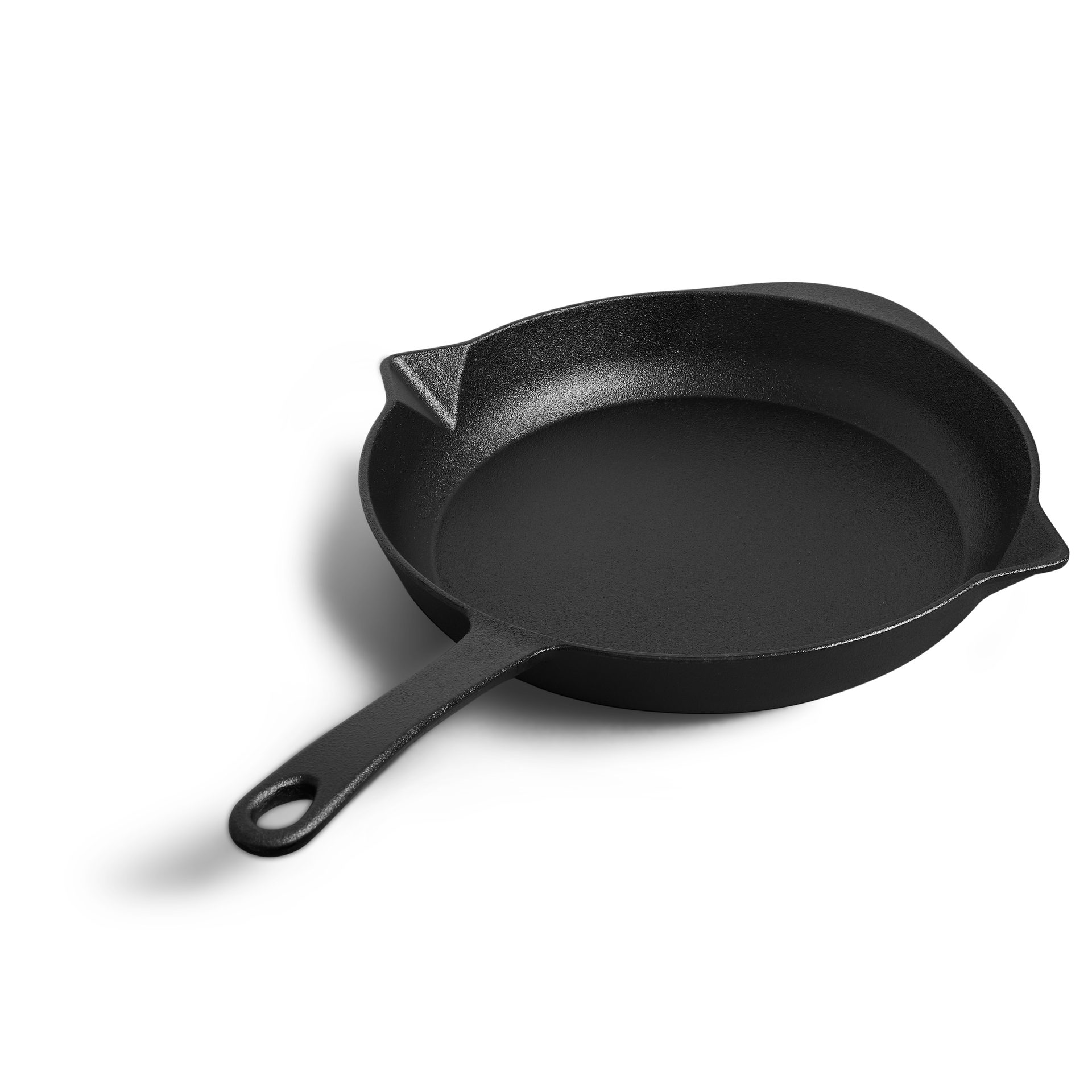 BURNHARD® Grillpfanne Gusseiserne Bratpfanne mit Griff 30 cm, Gusseisen, 30 cm