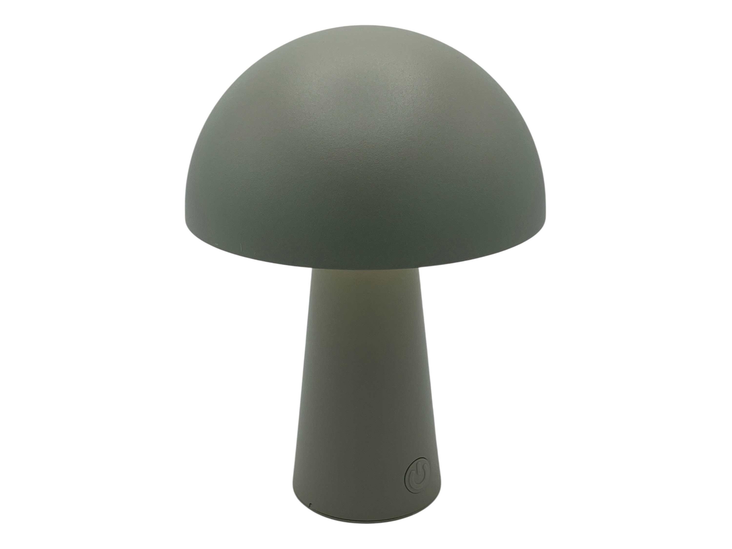 Coen Bakker Deco BV LED Tischleuchte Portable Light, Dimmfunktion, LED, warmweiß, kaltweiß, neutralweiß, außen USB touch Pilz 3 Lichtfarben dimmbar oliv