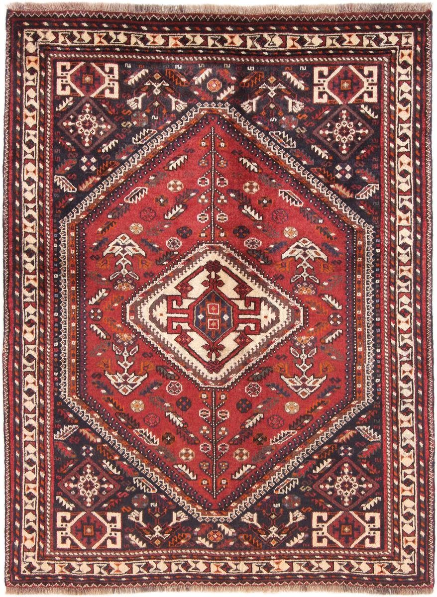 Orientteppich Shiraz 125x164 Handgeknüpfter Orientteppich / Perserteppich, Nain Trading, rechteckig, Höhe: 10 mm