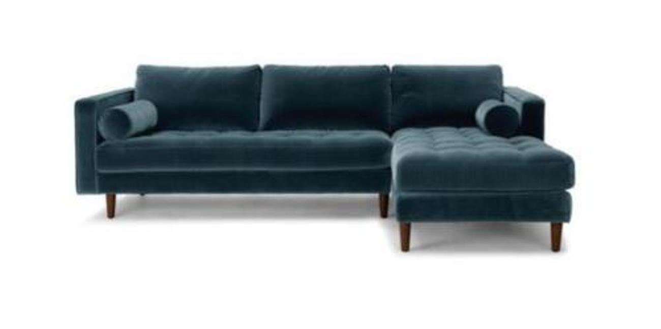 JVmoebel Wohnlandschaft Design Blau Sofa Eck Polstersofa Ecksofa, Sitz Ecksofa L-form Couch
