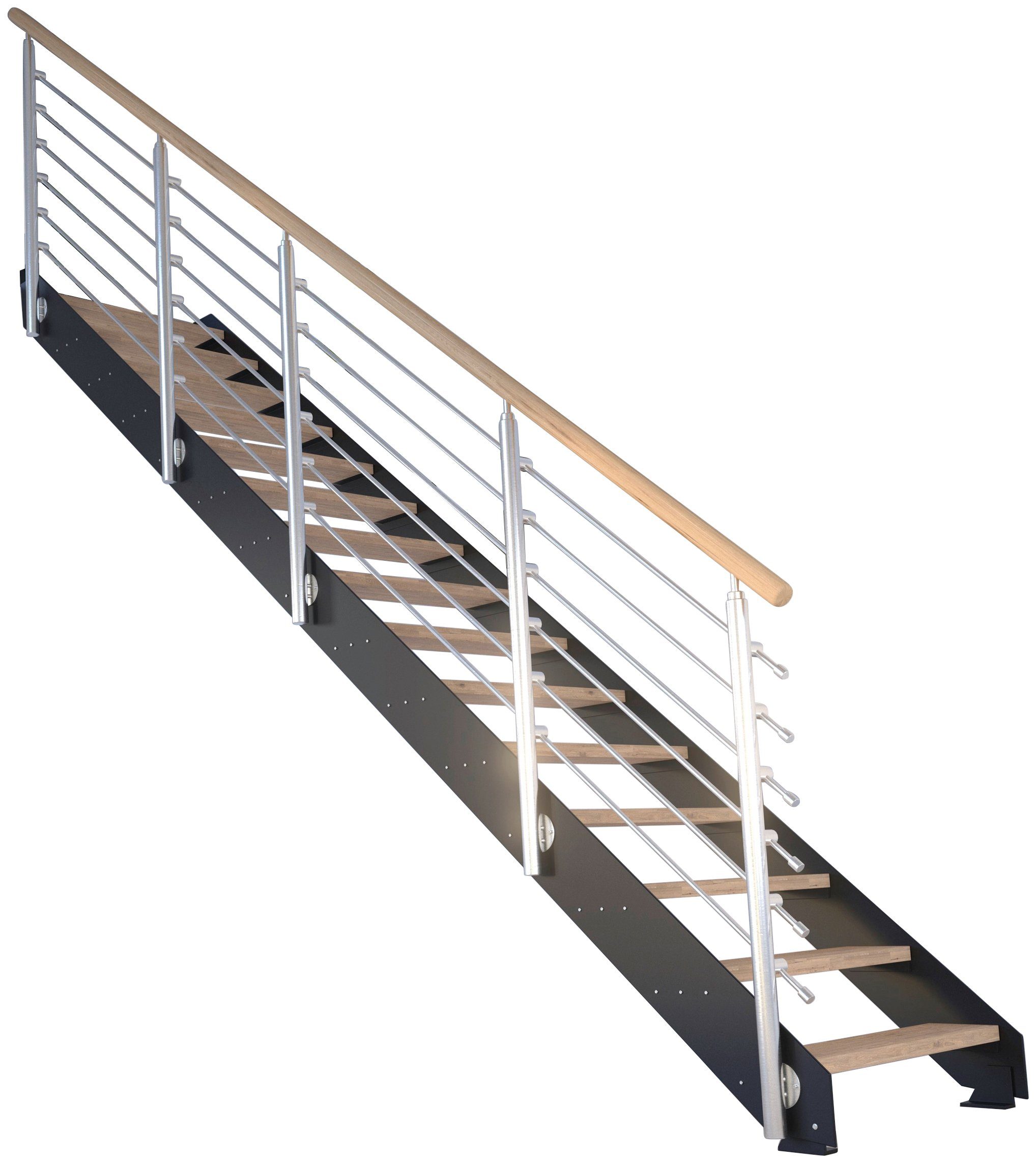 Starwood Systemtreppe Kos, offen, Design, Geteilte Stufen