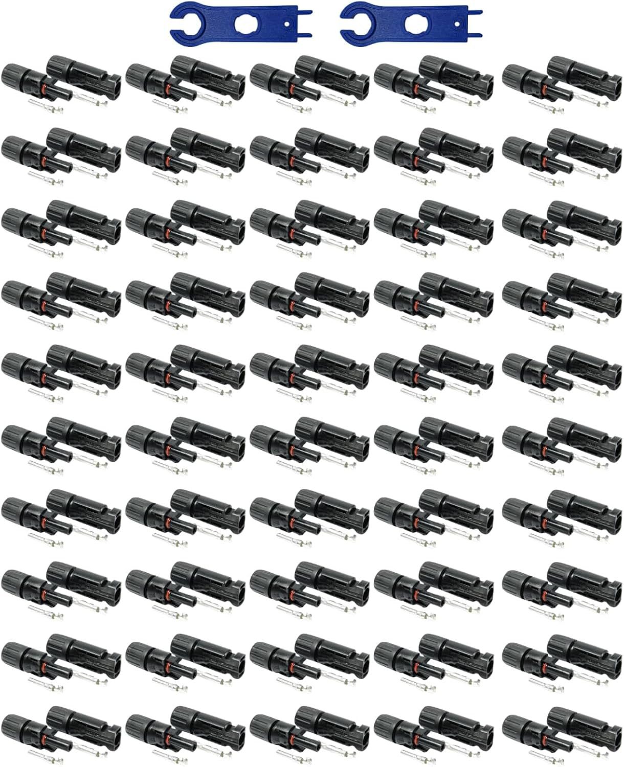 solartronics Solarmodul 5-100 Paar Solarstecker Solar-Spannschlüssel Set, Wasserdicht, (50-St)
