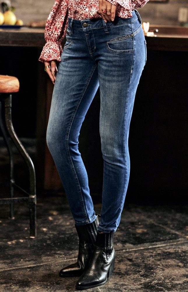Freeman T. Porter 7/8-Jeans Alexa Super Denim Stretch stretch dunkelblau Fever Cropped