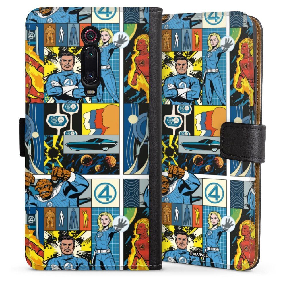 DeinDesign Handyhülle The Fantastic Four Pattern, Xiaomi Mi 9T Hülle Handy Flip Case Wallet Cover Handytasche Leder
