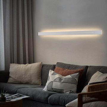 Nettlife LED Wandleuchte innen 100CM Modern Wandlampe Warmweiss Weiß 31W Wandbeleuchtung, LED fest integriert, Warmweiß, für Treppenhaus Schlafzimmer Flur Wohnzimmer Kinderzimmer
