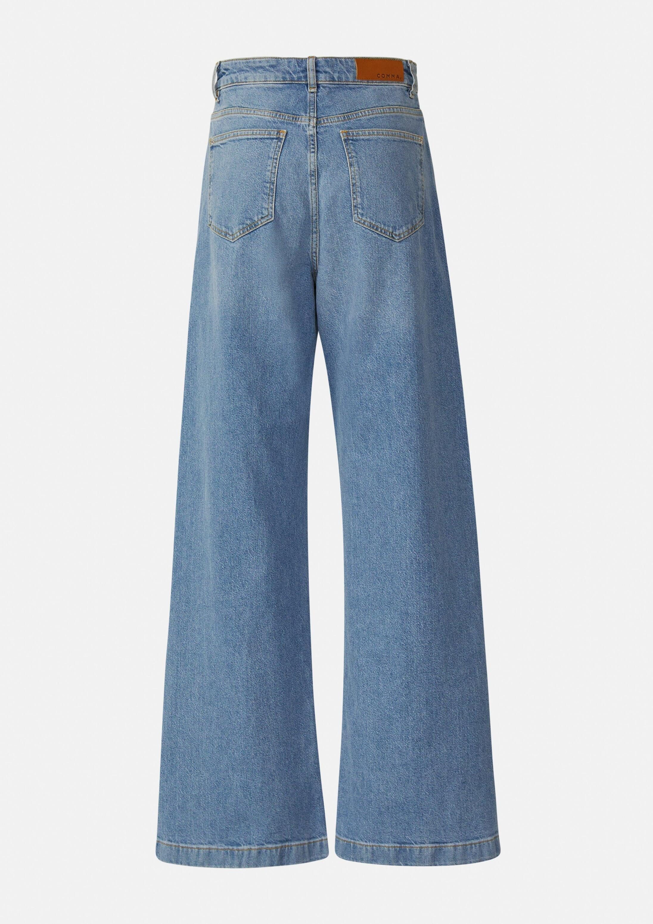 comma Weite Jeans Jeans-Hose ANNA - Wide Leg Jeans mit vorverlegter Naht