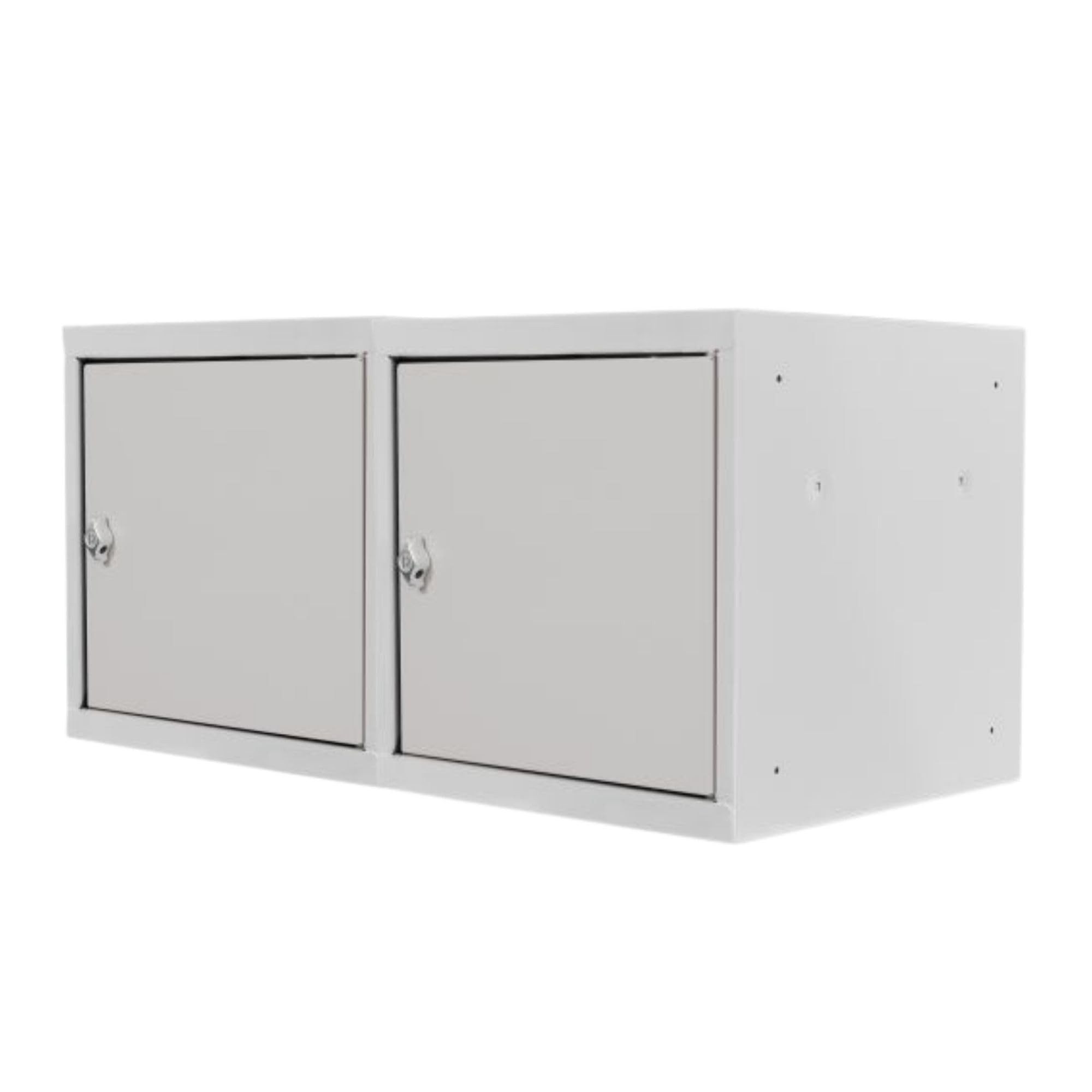 PROREGAL® Spind Schließfachwürfel Blocky mit Zylinderschloss + 2 Schlüssel, Grau