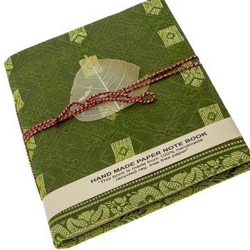 KUNST UND MAGIE Tagebuch Mini Tagebuch Poesiealbum Sari Baumwollpapier Notizbuch Indien8x12cm