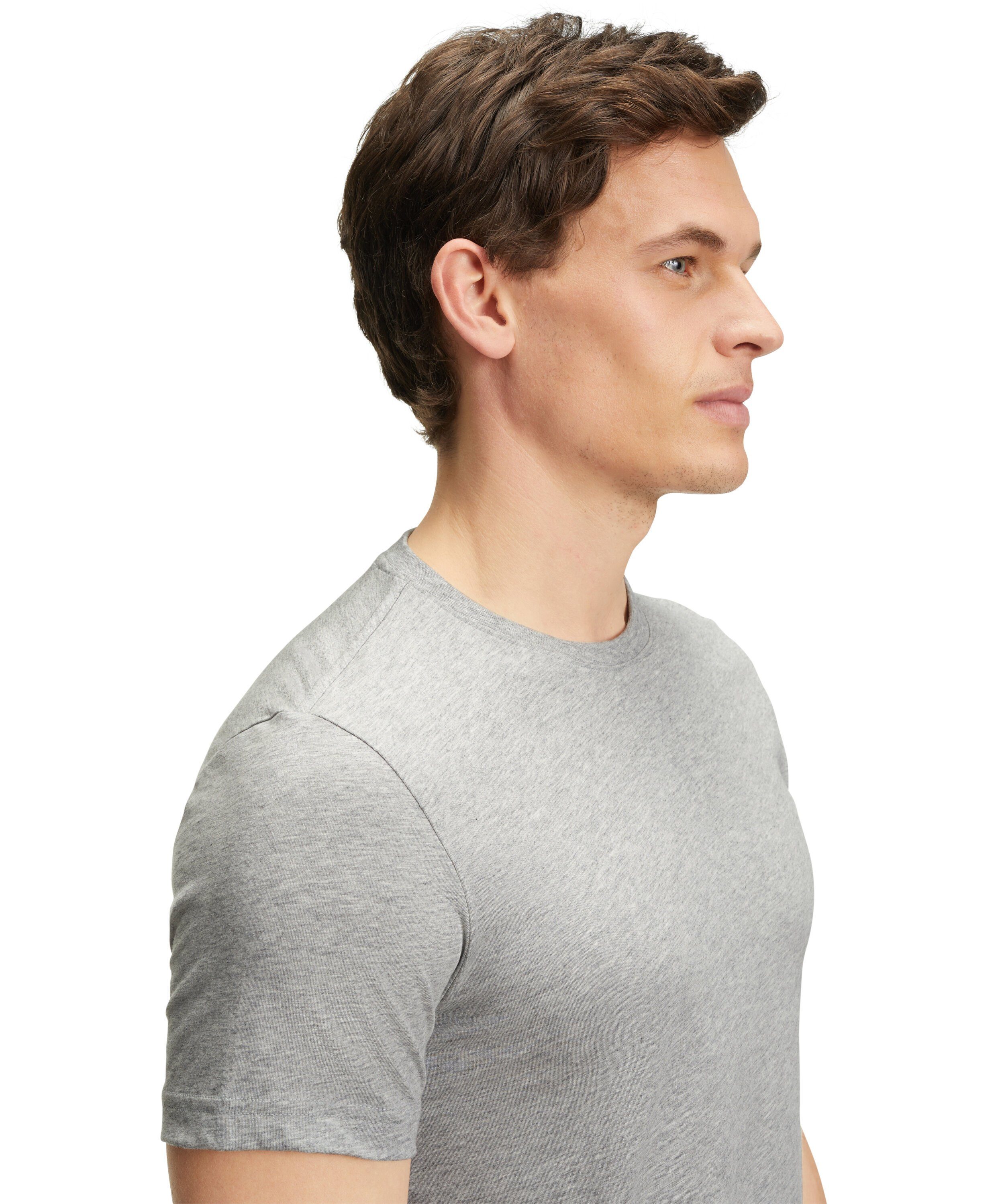 T-Shirt light hochwertiger FALKE (1-tlg) aus Pima-Baumwolle (3400) grey