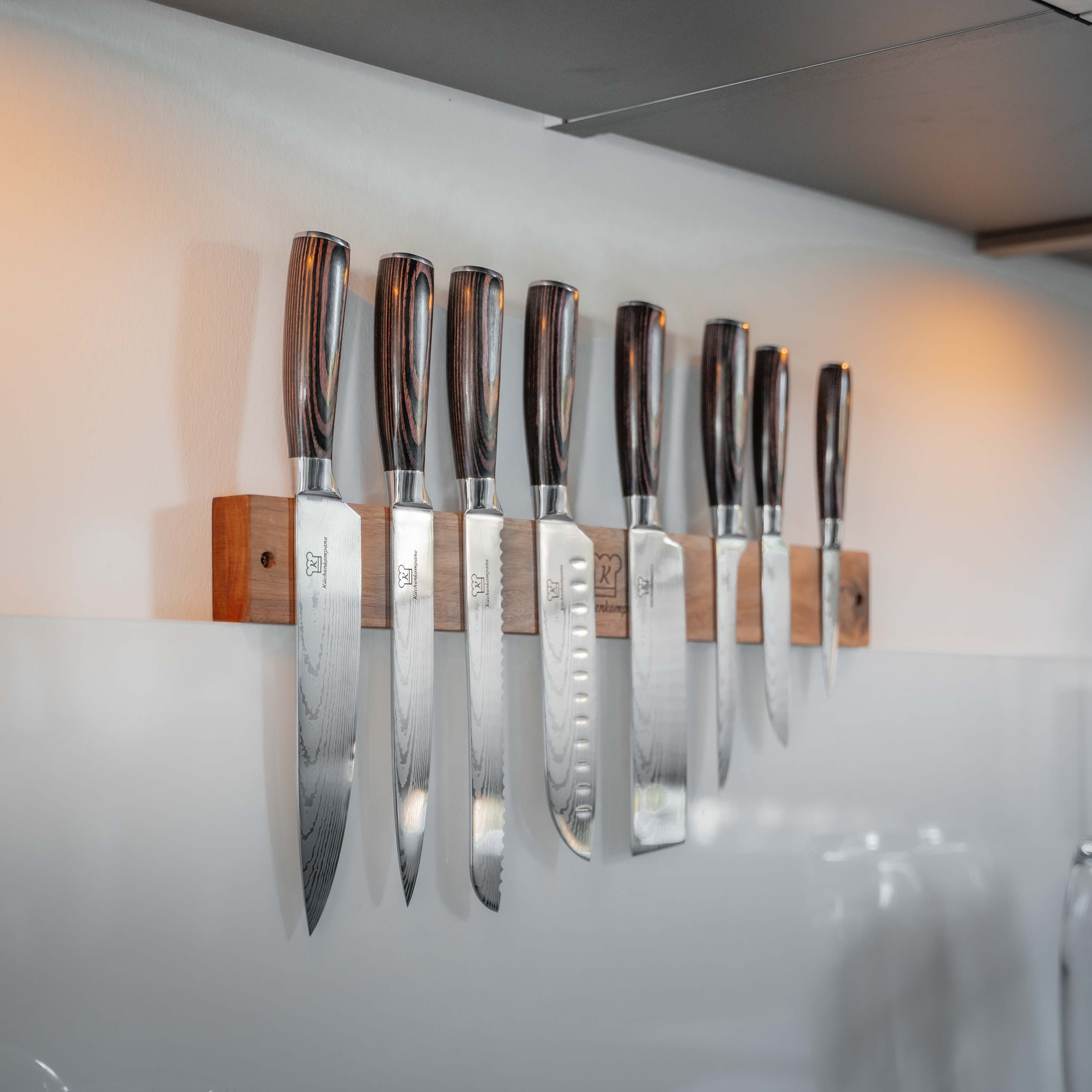 Küchenkompane Magnet-Messerblock Magnetische Holzleiste (1tlg) für - - Halterung Messerblock Küchenmesser