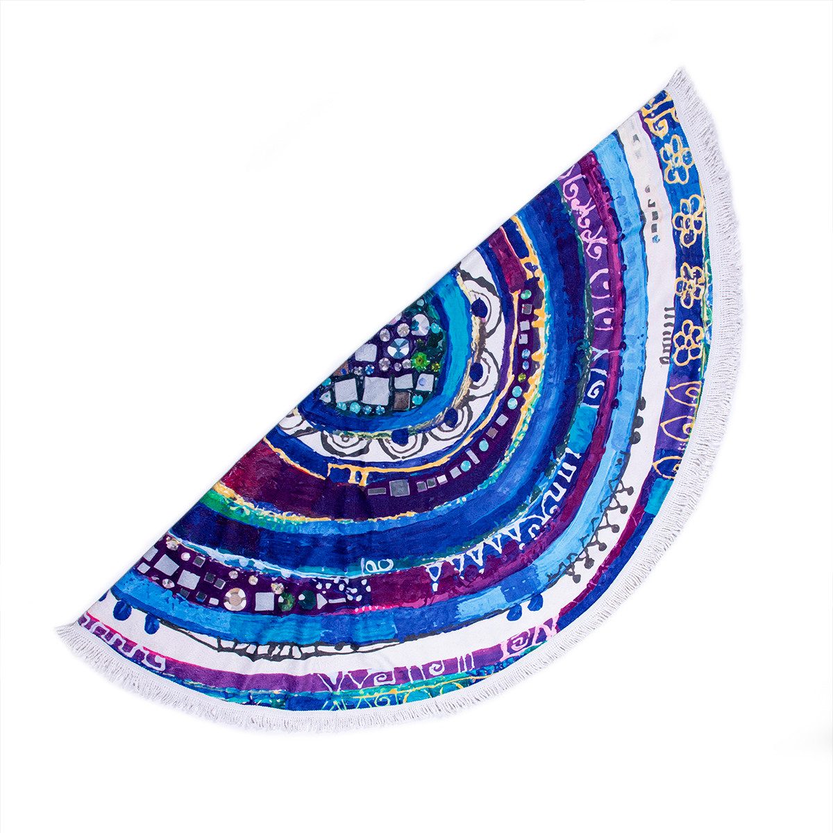 BIGGDESIGN Strandtücher Biggdesign Evil Eye Rundes Badetuch – Weich, saugfähig & stylisch, (1-St)