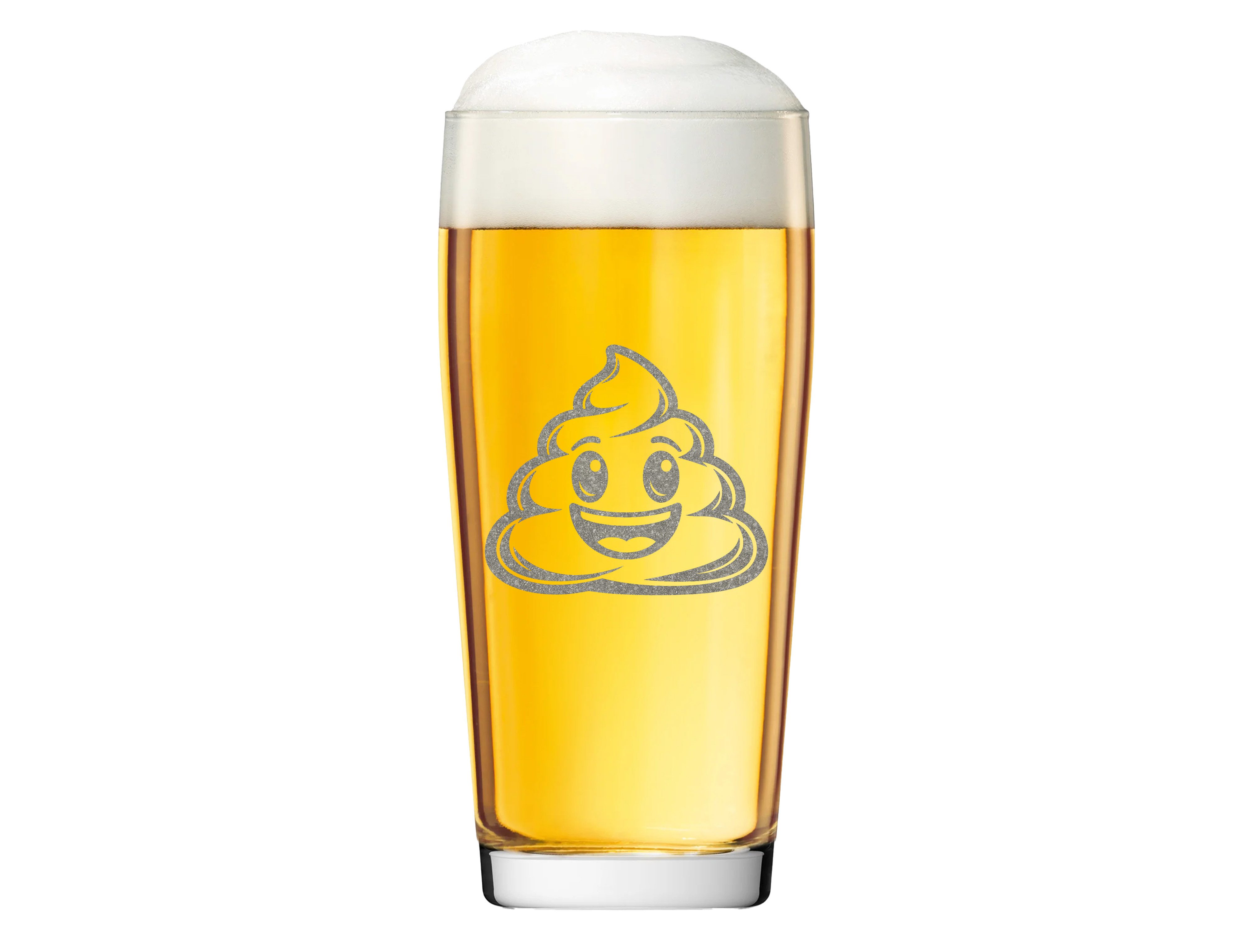 Valhalla Bierglas Kackhaufen Bierglas 500ml – Spülmaschinenfest, 1-tlg., Glas, Atemberaubende Darstellung