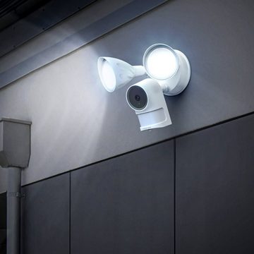 Foscam F41 4 MP DUALBAND-WLAN Überwachungskamera (Außenbereich, Innenbereich, mit Flutlicht, P2P-Funktion, PIR-Bewegungssensor, Bewegungs- und Geräuscherkennung, 2 große Scheinwerfer, Zwei-Wege-Audio, Wasserdicht IP65)