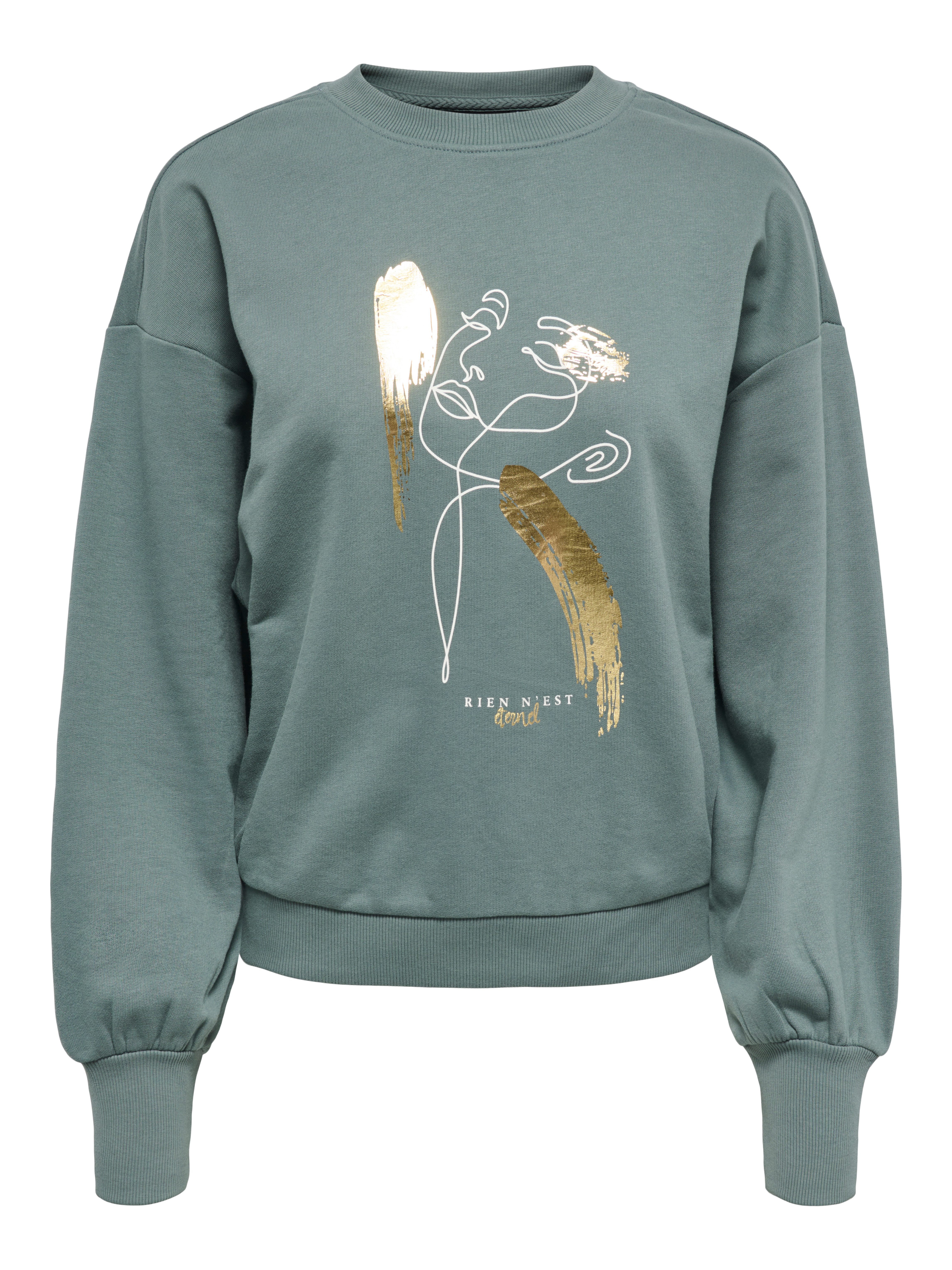 ONLY Sweatshirt ONLBROOKY L/S PRINT UB CS SWT Baumwollmischung, regular fit
