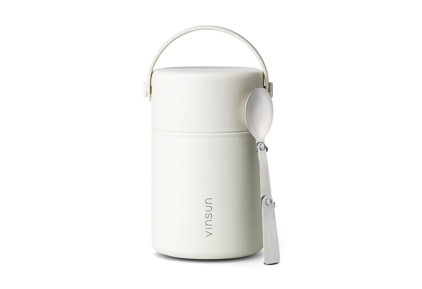 Vinsun Lunchbox Thermobehälter für Essen 800ml inkl. Löffel, doppelwandig isoliert, Edelstahl, BPA frei, auslaufsicher, bruchfest, für warme und kalte Speisen