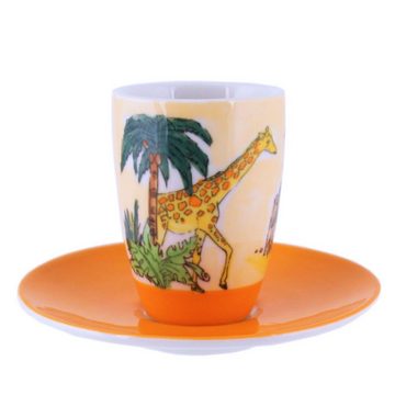 Mila Espressotasse Mila Keramik Espresso-Tasse mit Untere Africa-Hideaway, Keramik