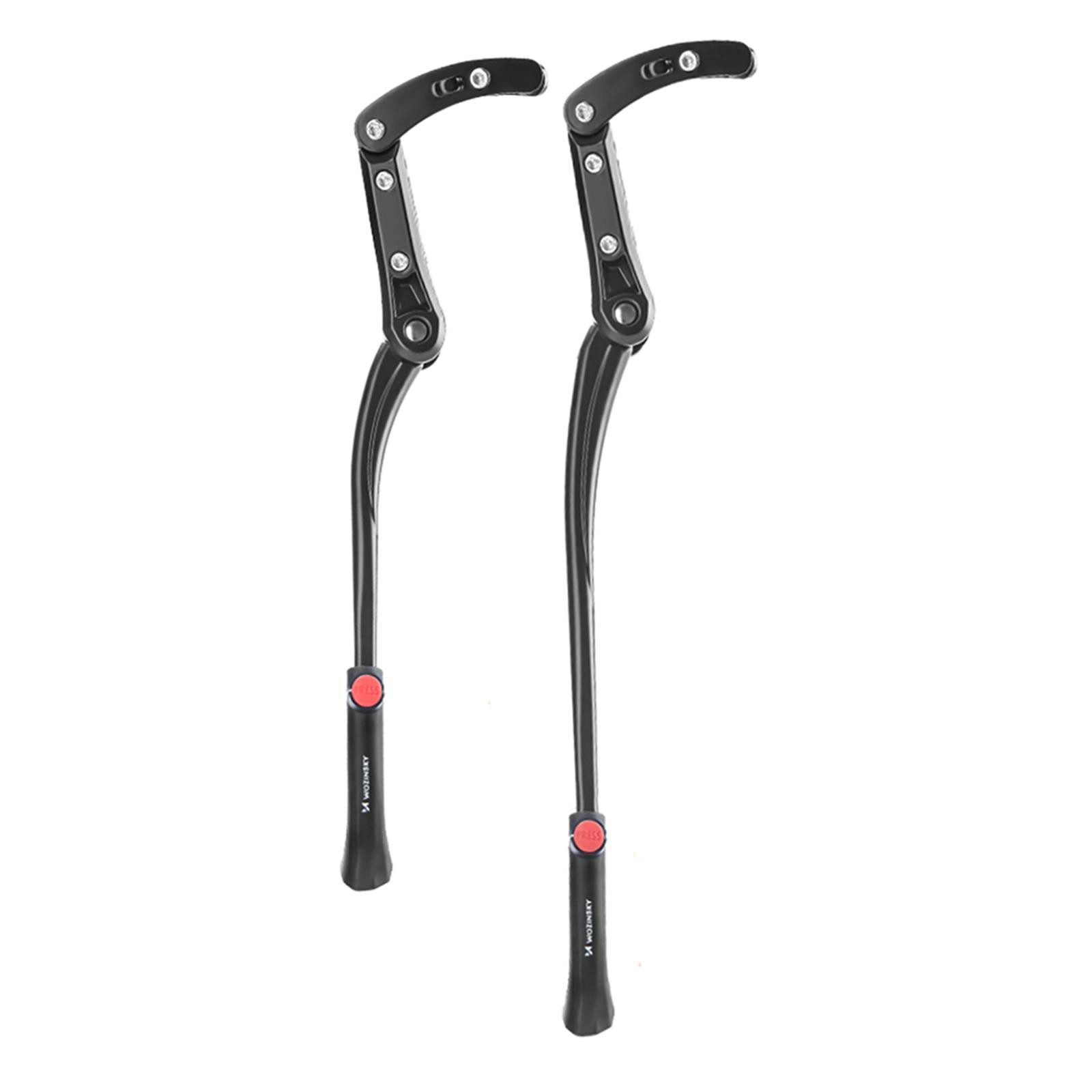 Wozinsky Fahrradständer WSR-01 Schwarz, Fahrrad Ständer Seitenständer Verstellbar Universal MTB City Trekking