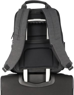 travelite Rucksack Meet, 41 cm, anthrazit, Arbeitsrucksack Schulrucksack 15,6-Zoll Laptopfach Volumenerweiterung