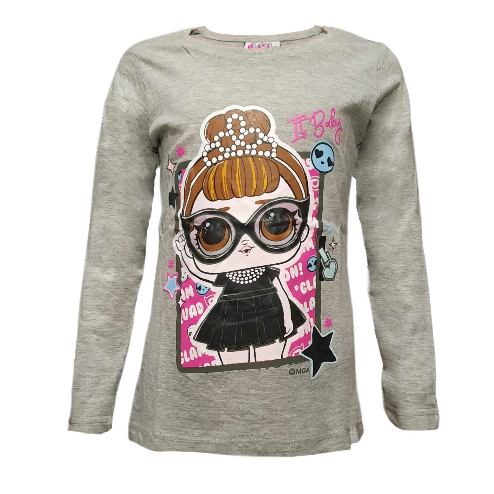 L.O.L. SURPRISE! Langarmshirt LOL Surprise Mädchen Kinder Shirt Gr. 98 bis  122, in Grau