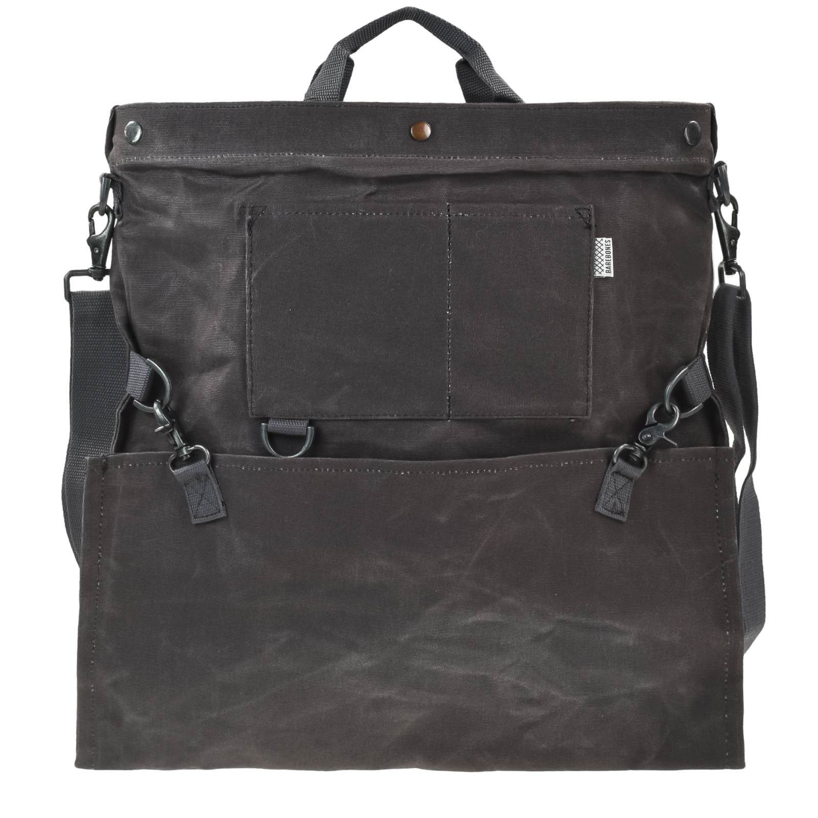 Barebones Umhängetasche Erntetasche aufklappbarer Boden Gartentasche Canvas Grau 44x44cm