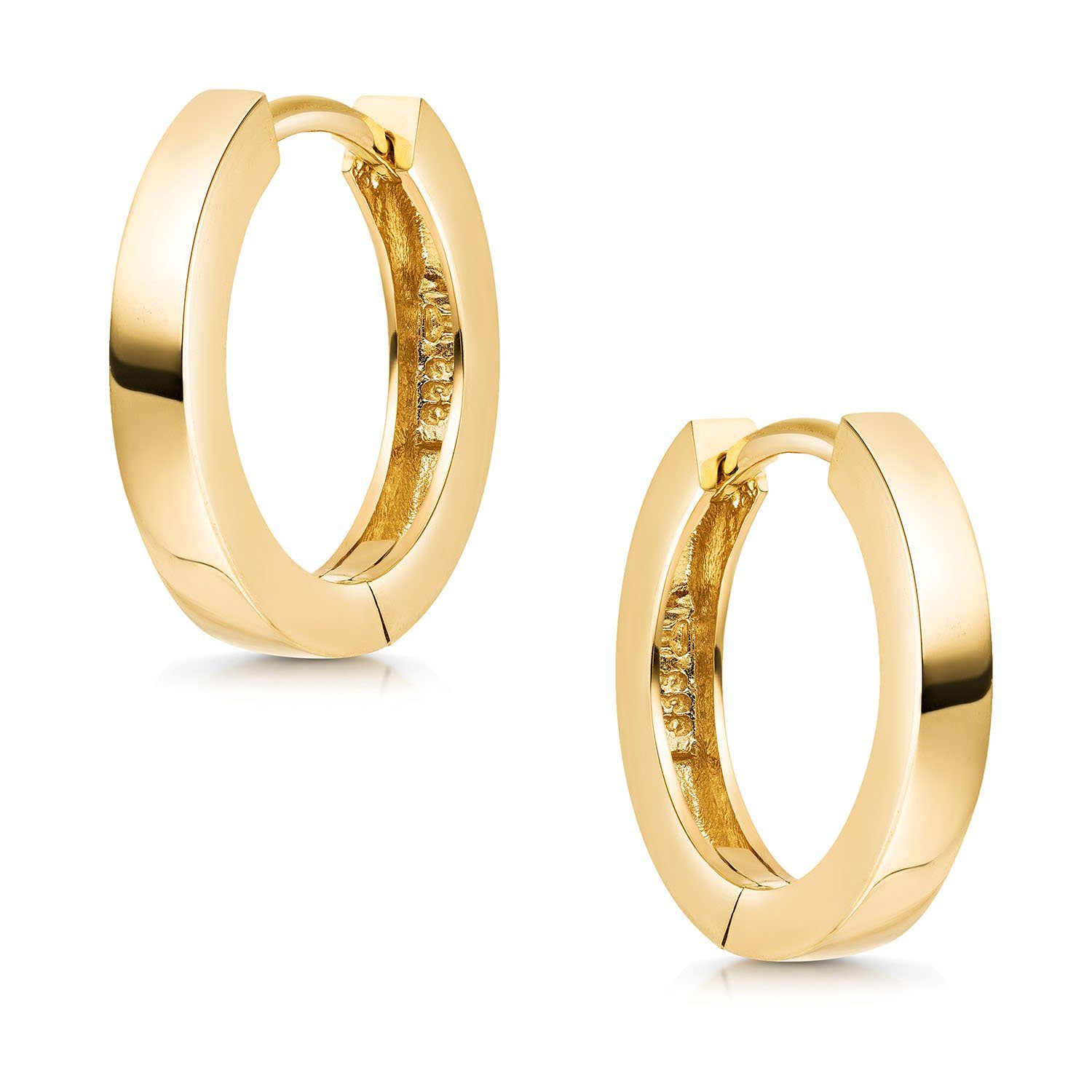 Materia Klappcreolen Gelbgold Creolen Ohrringe klassisch Ø15mm GO-15, Gelbg günstig online kaufen