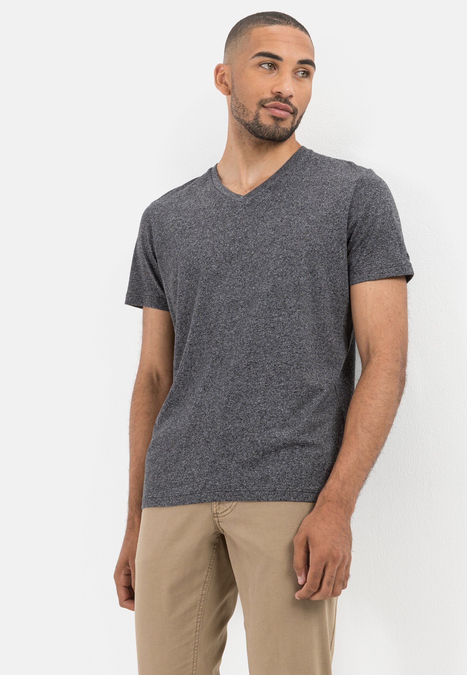 camel active T-Shirt aus biologischer Baumwolle Kurzarm