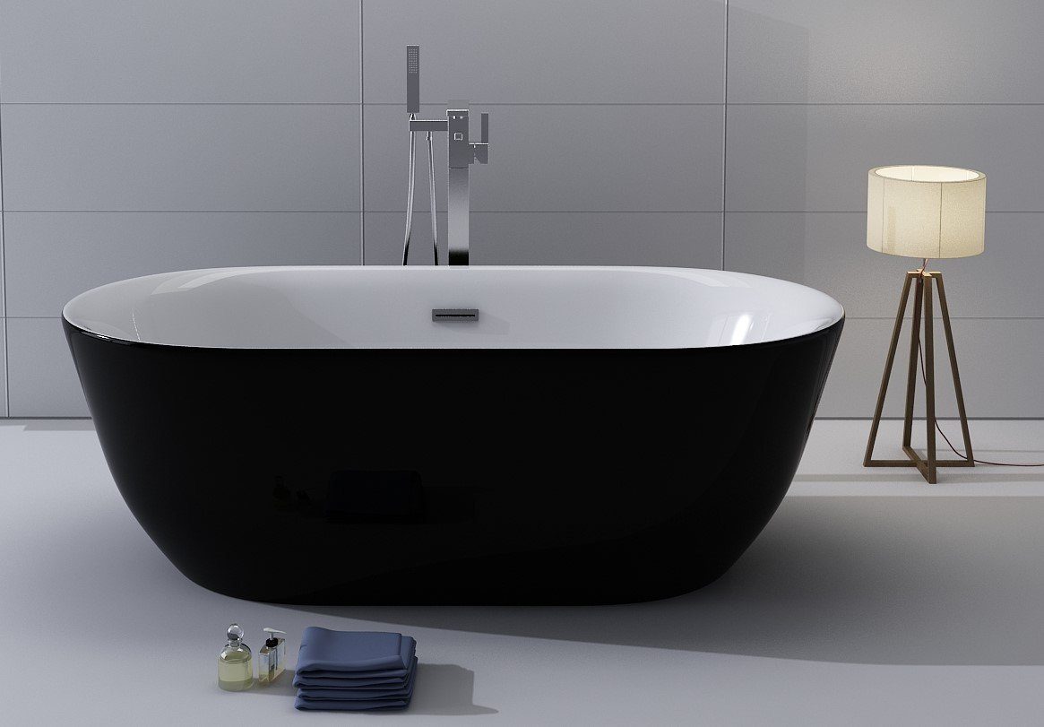 Jet-Line Whirlpool-Badewanne Whirlpool Badewanne MAGGIORE II schwarz