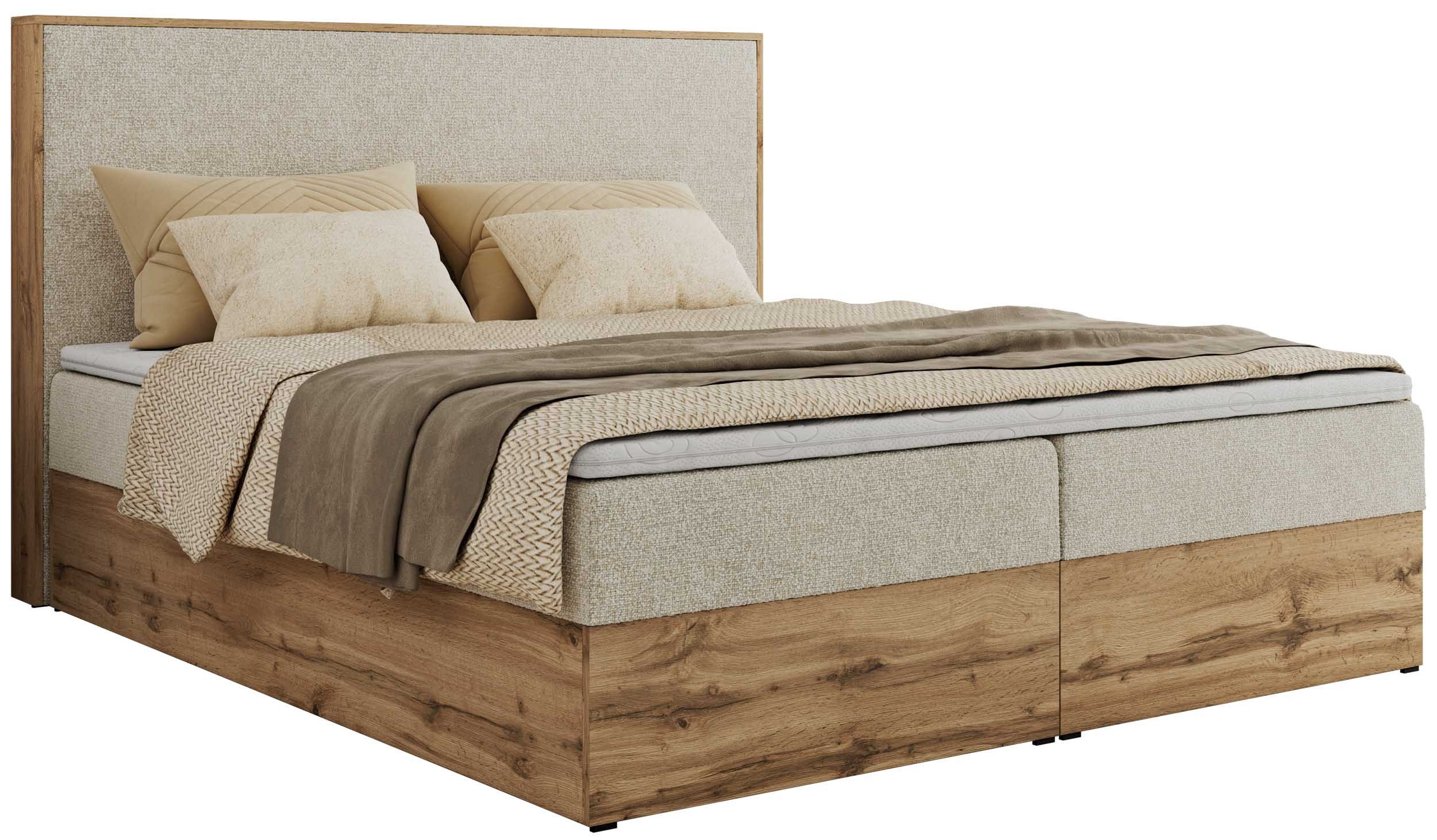 MKS MÖBEL Boxspringbett WOOD CLASSIC (Packung, günstig online kaufen