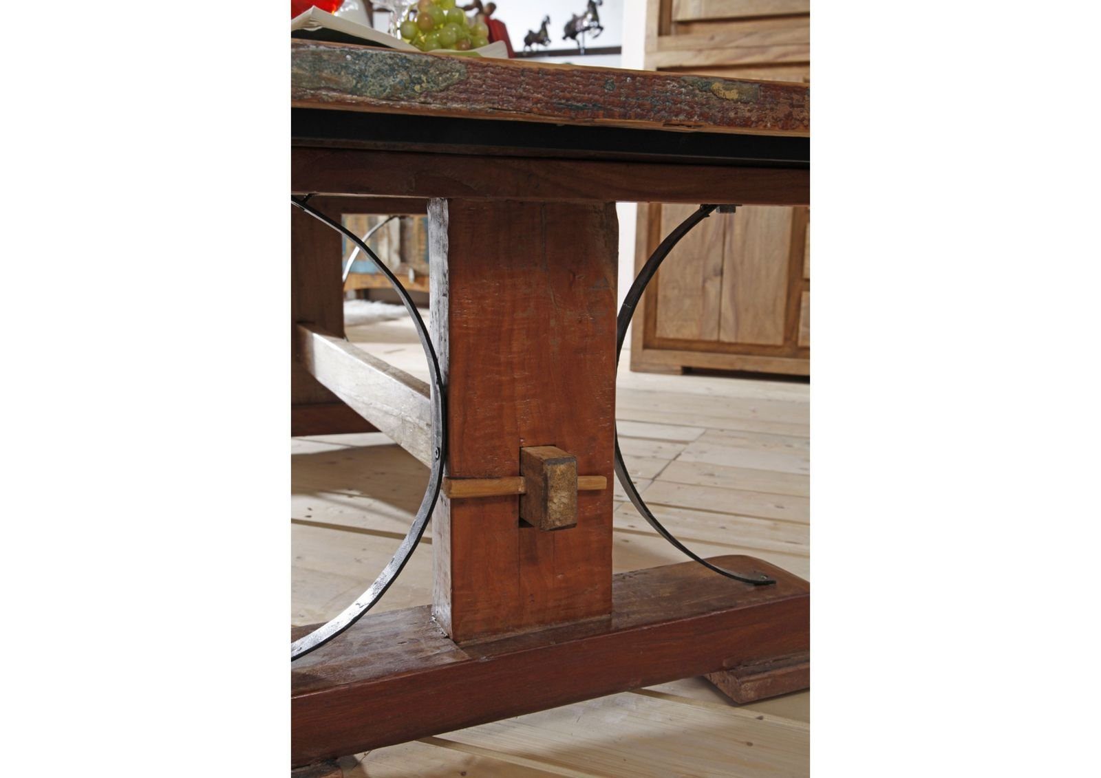 Massivmoebel24 Couchtisch NATURE OF SPIRIT (Massivholz, Massivholztisch), Couchtisch Altholz 120x70x45 mehrfarbig lackiert NATURE OF SPIRIT #06