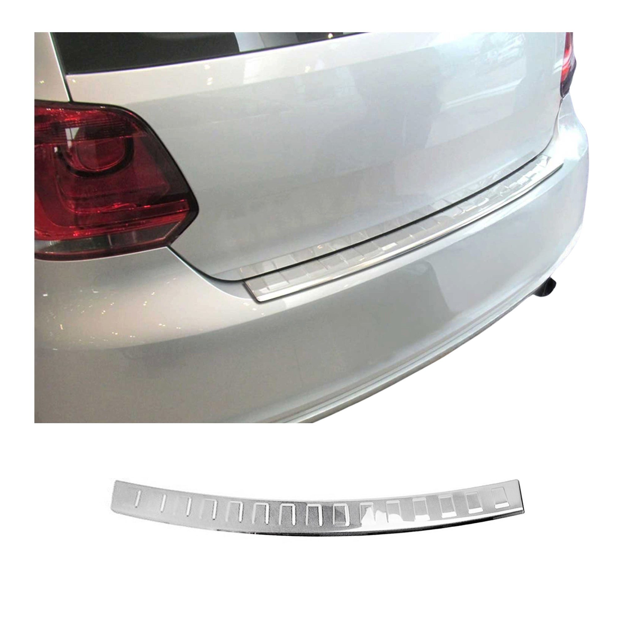 OMAC Ladekantenschutz für VW Polo 6R 2009-2017 Edelstahl Silber, Zubehör für VW Polo 6R 2009-2017, Langlebig,Einfache Reinigung,Einfache Installation,Rostbeständig