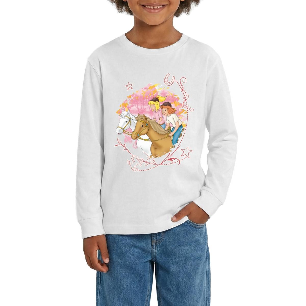 Spreadshirt T-Shirt Bibi Und Tina Wettreiten Im Wald Teenager Premium Langarmshirt (1-tlg)