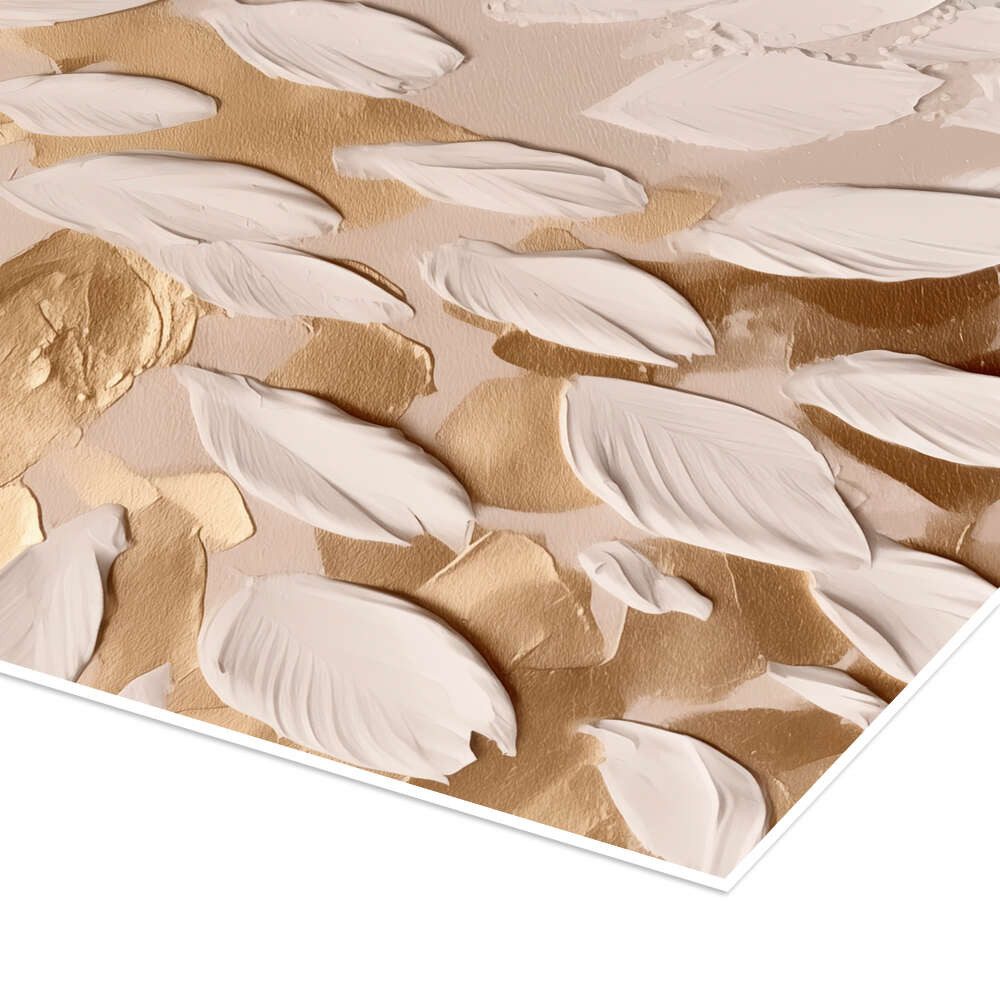 Posterlounge Wandbild Halo Feathers in Gold I, Bella Eve, erhältlich als Poster, Leinwandbild, Wandsticker oder Acrylglasbild