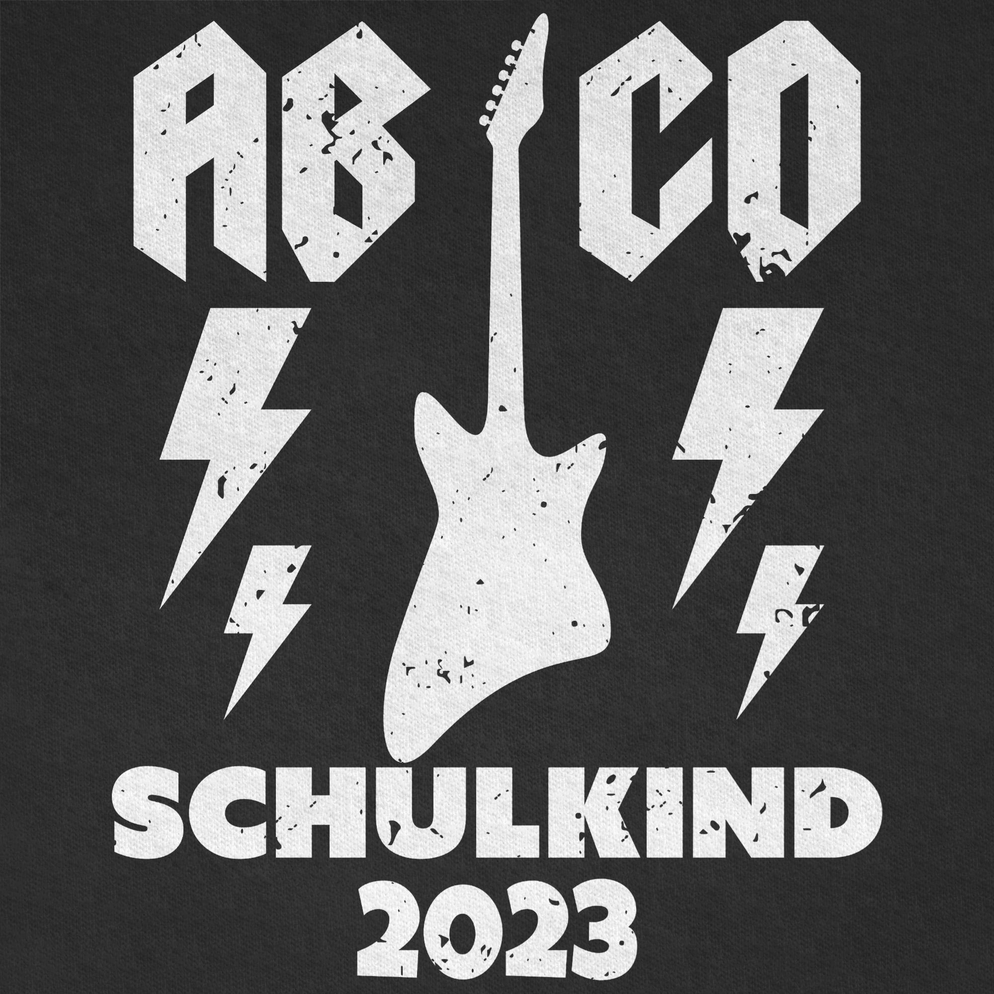 Geschenke Junge 2 T-Shirt Gitarre 2023 Einschulung Schulanfang Schulkind AB Schwarz CD Shirtracer