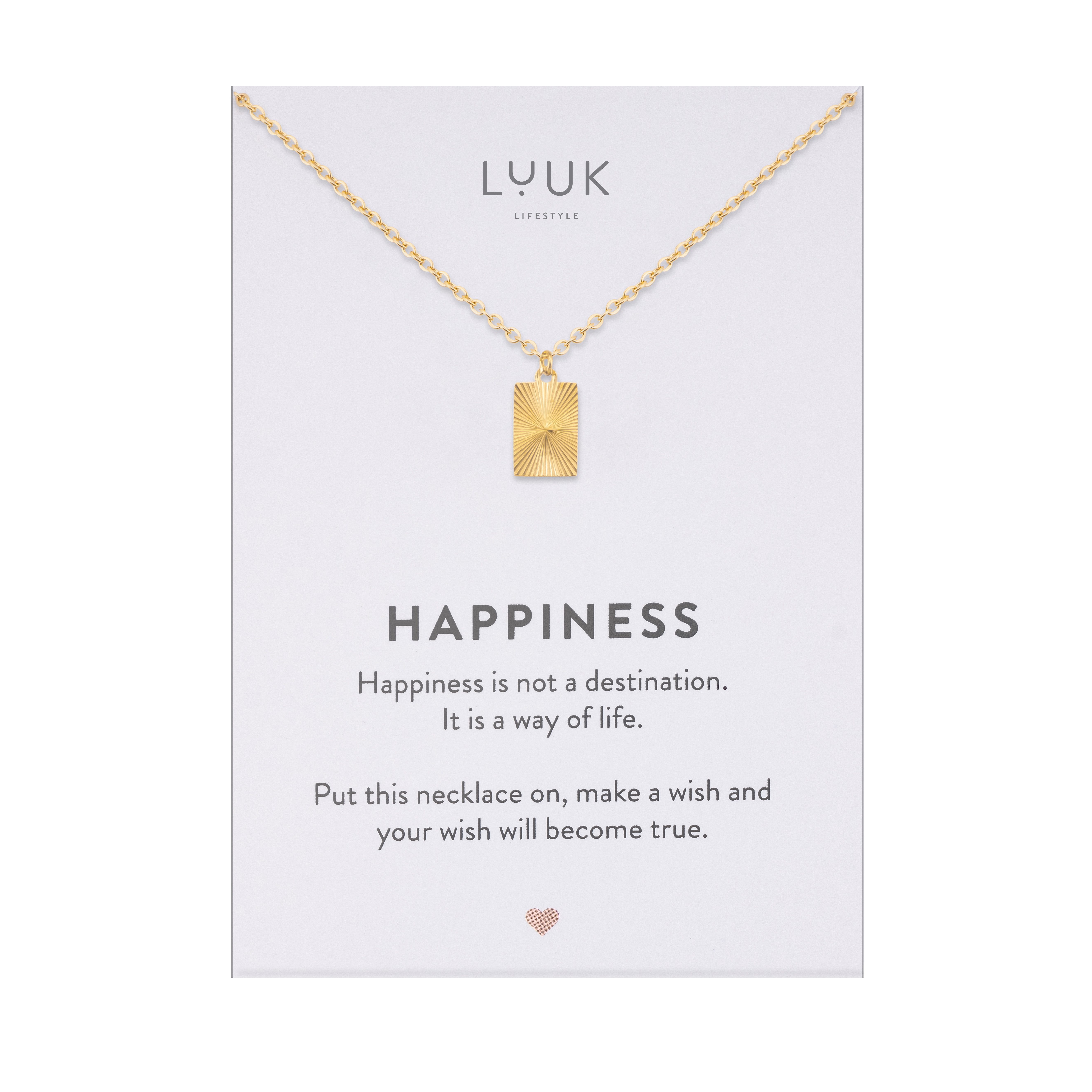 LUUK LIFESTYLE Kette mit Anhänger Rechteck günstig online kaufen