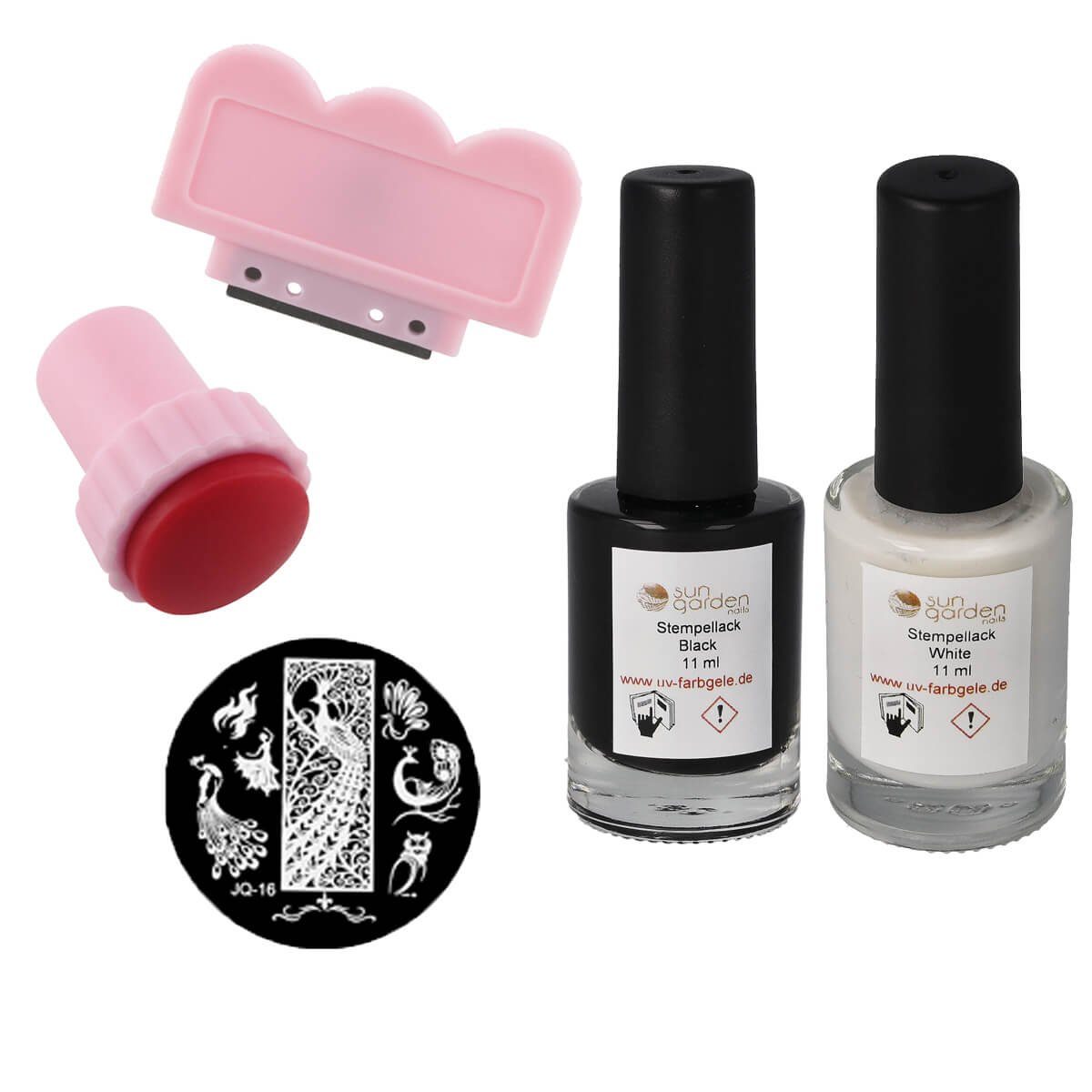 Sun Garden Nails UV-Gel Nailart Stempelset - Nail Art Stamping Lack + Schablone