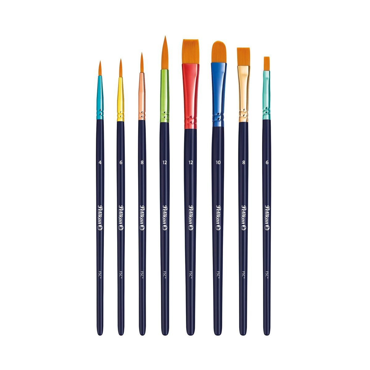 Pelikan Malpinsel Pelikan Schulpinsel Set Premium 8 Stück Etui – Bild 2 von 2