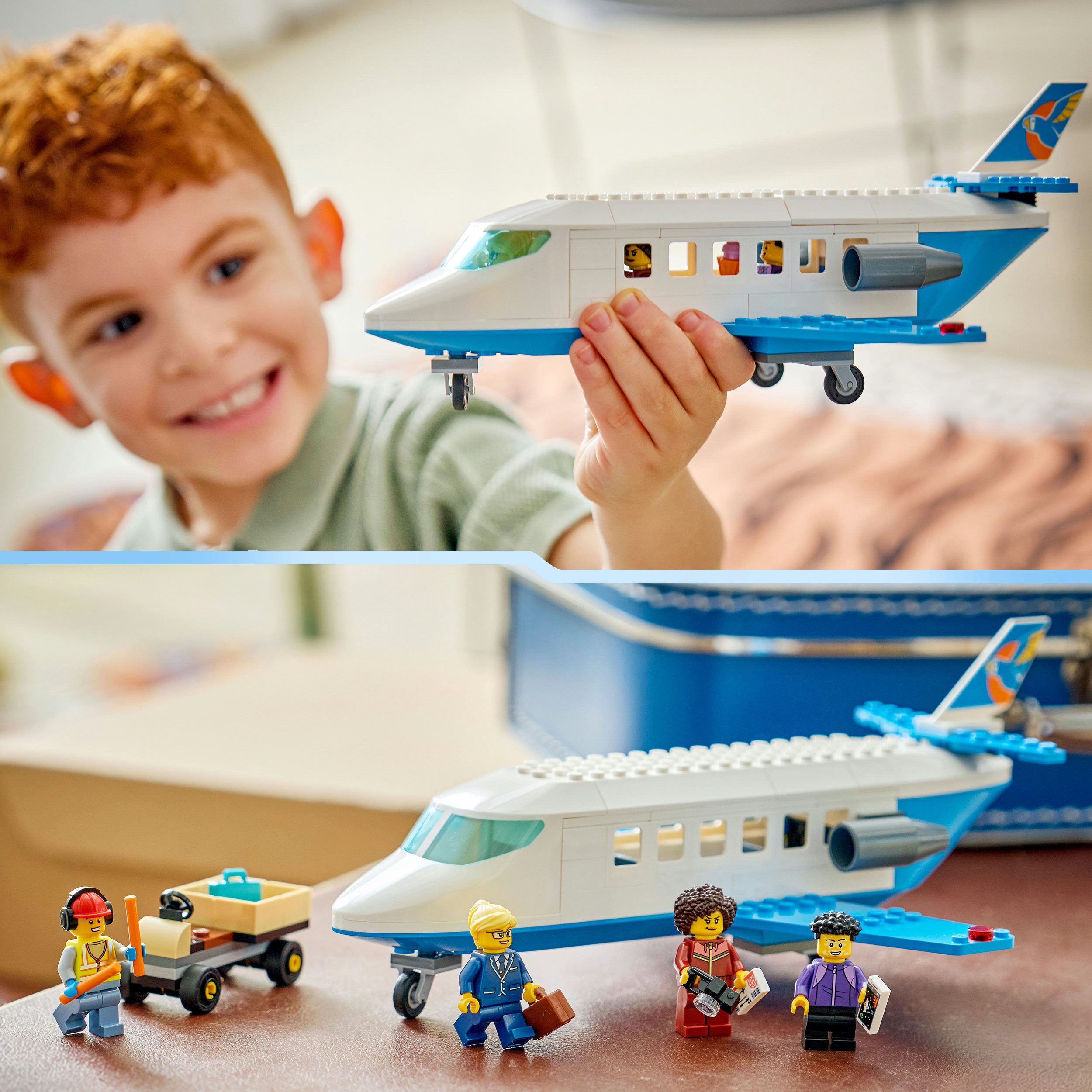 LEGO® Passagierjet (60492), LEGO City Konstruktionsspielsteine, (118 St), Made in Europe