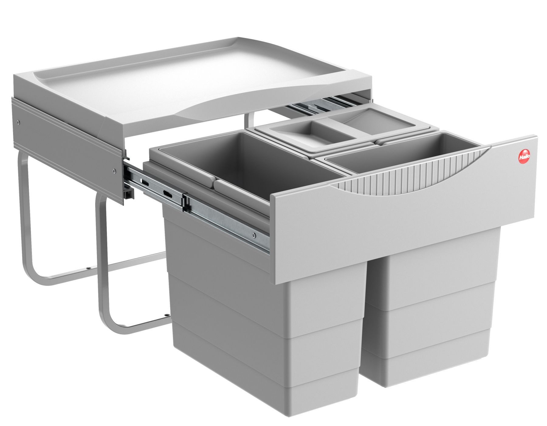 Hailo Einbaumülleimer Hailo Mülleimer Küche Einbau ab 50cm Schrank Abfalleimer Vollauszug, siehe Beschreibung