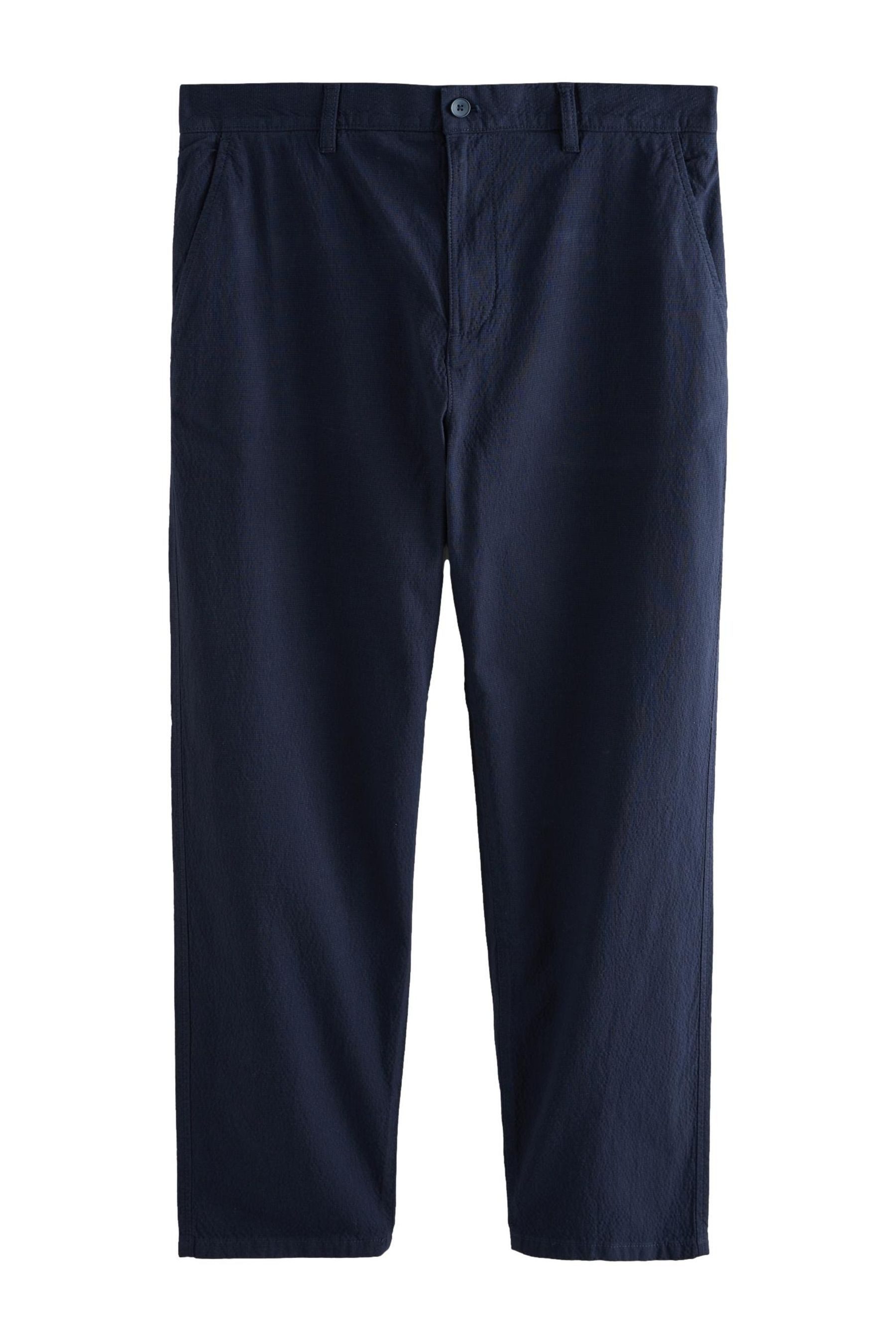 Stretch-Hose Relaxed Fit Seersucker-Hose mit Struktur