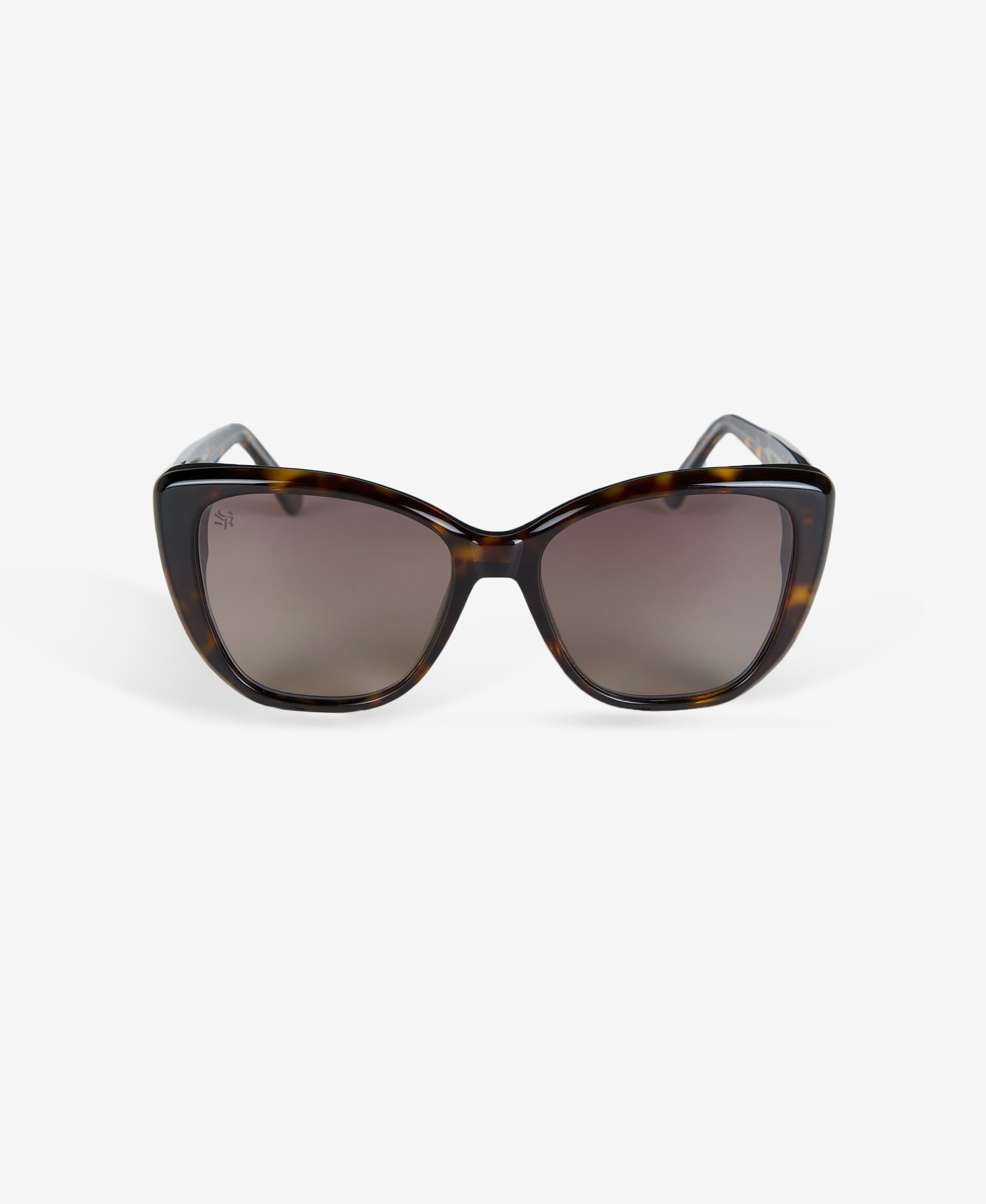 GLAMIRA Sonnenbrille Schmetterlings-Sonnenbrille für Damen, Schildpatt-Optik, Kristall (1-St) mit polarisierten Linsen